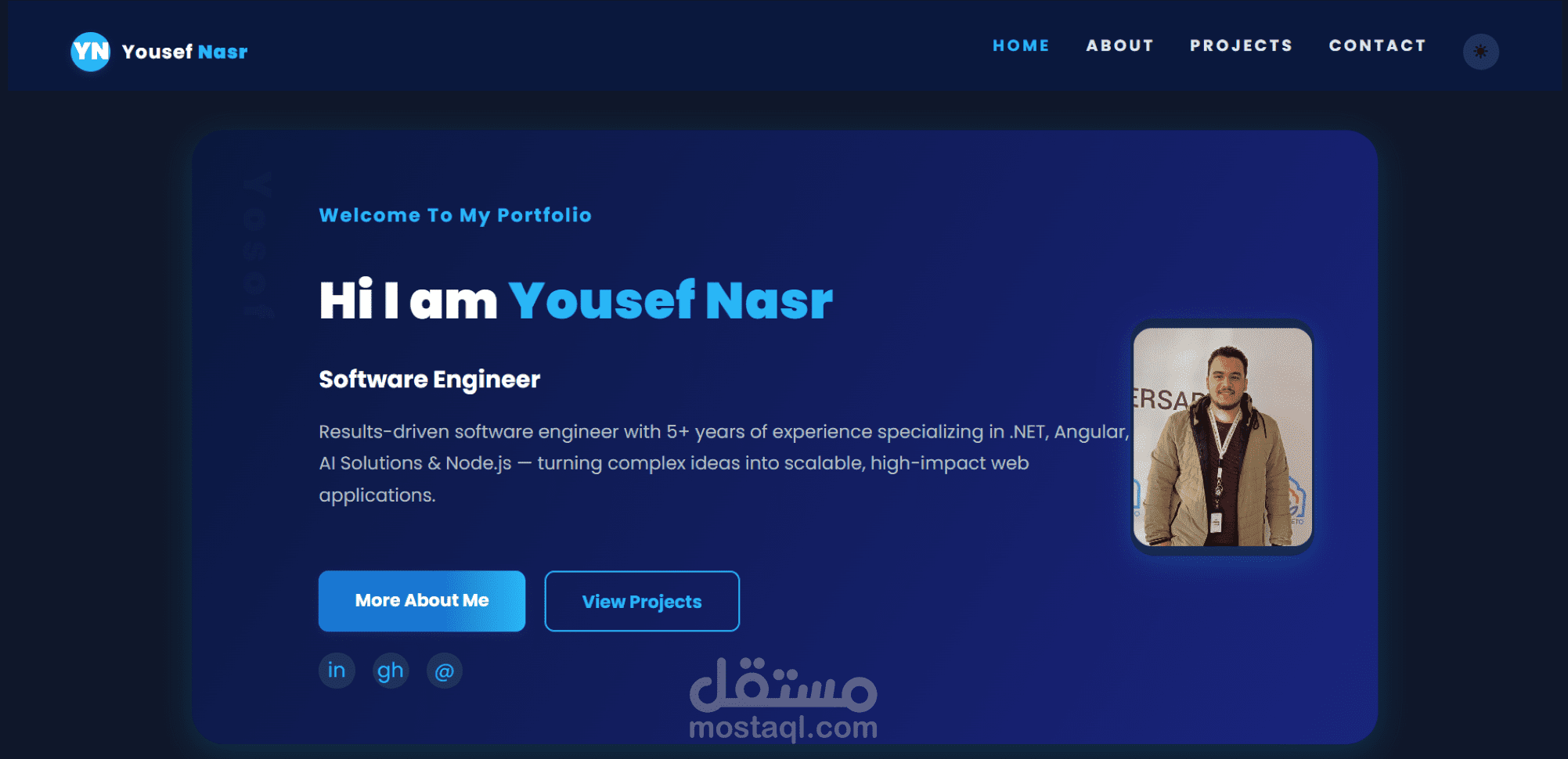 موقع شخصي (بورتفوليو )