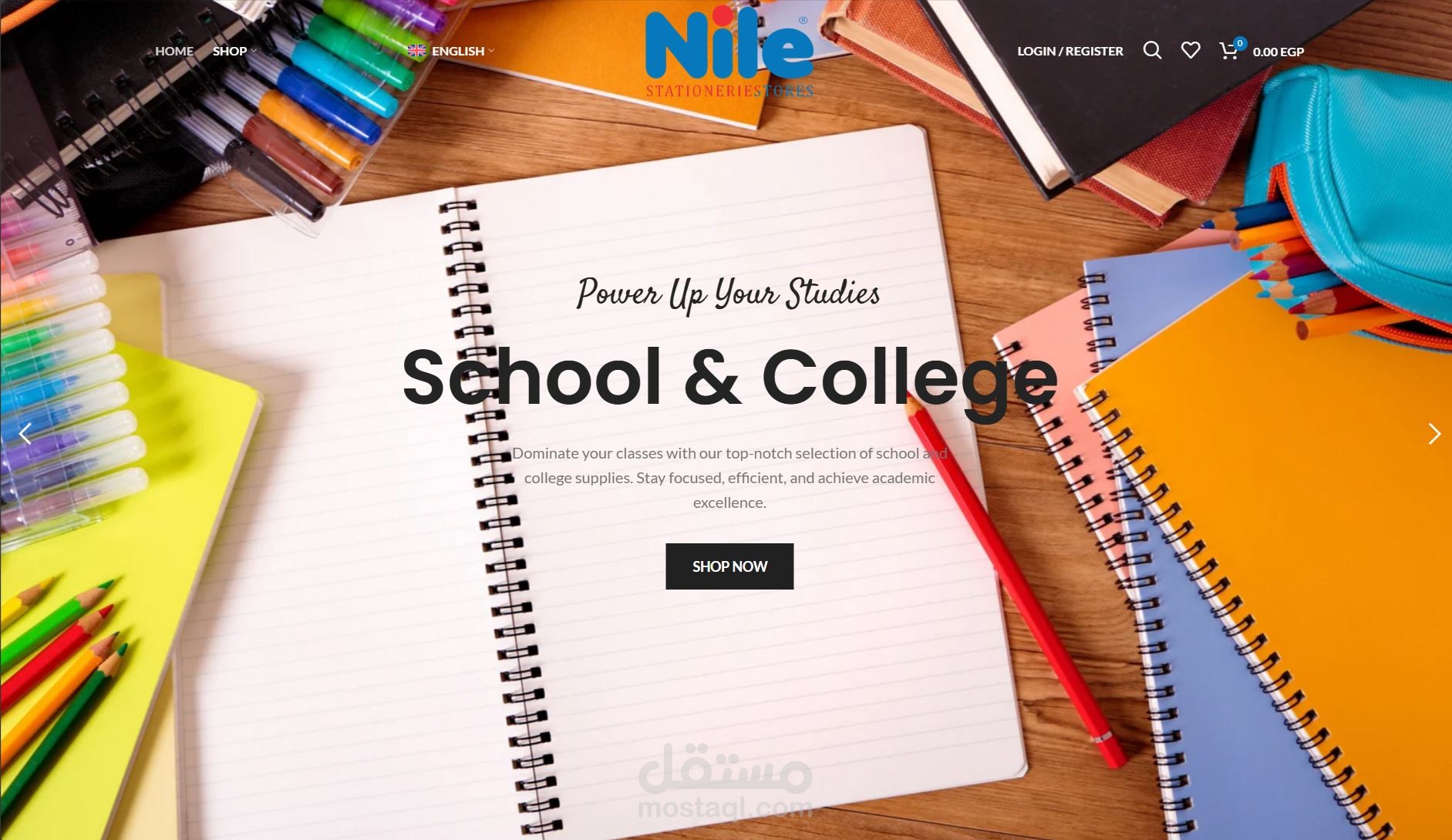 تطوير متجر إلكتروني متكامل (Full-Stack E-commerce)