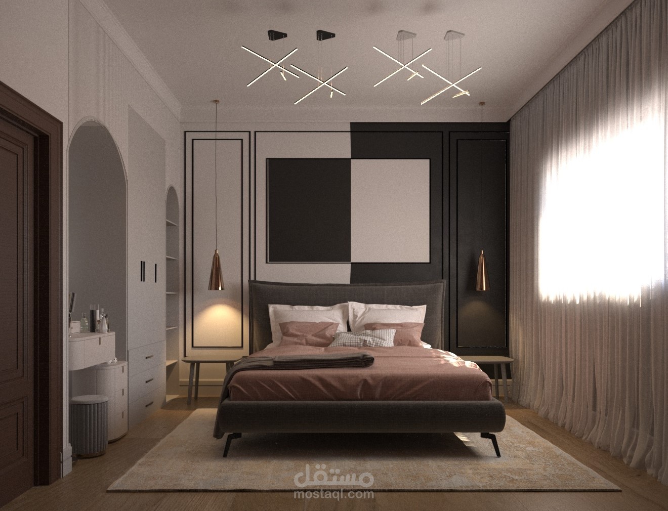 تصميم غرفه نوم bed room id