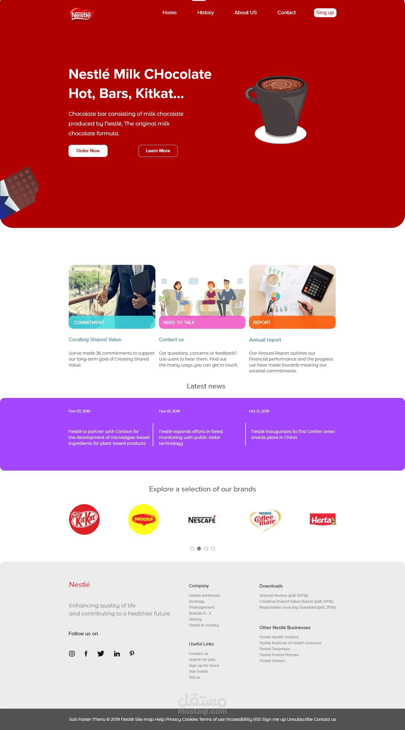 تصاميم صفحات الهبوط