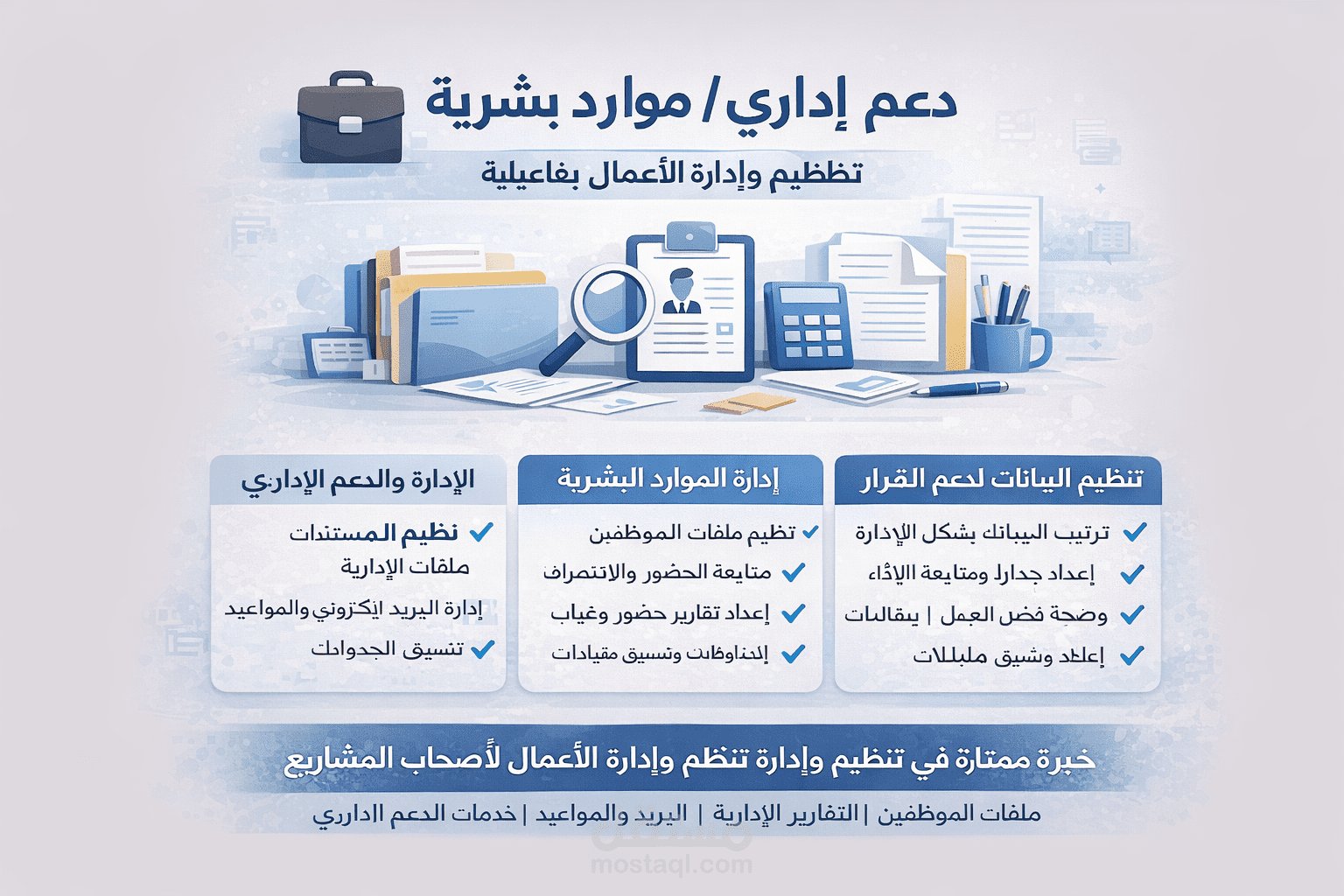 مساعد موارد بشرية والدعم الإداري