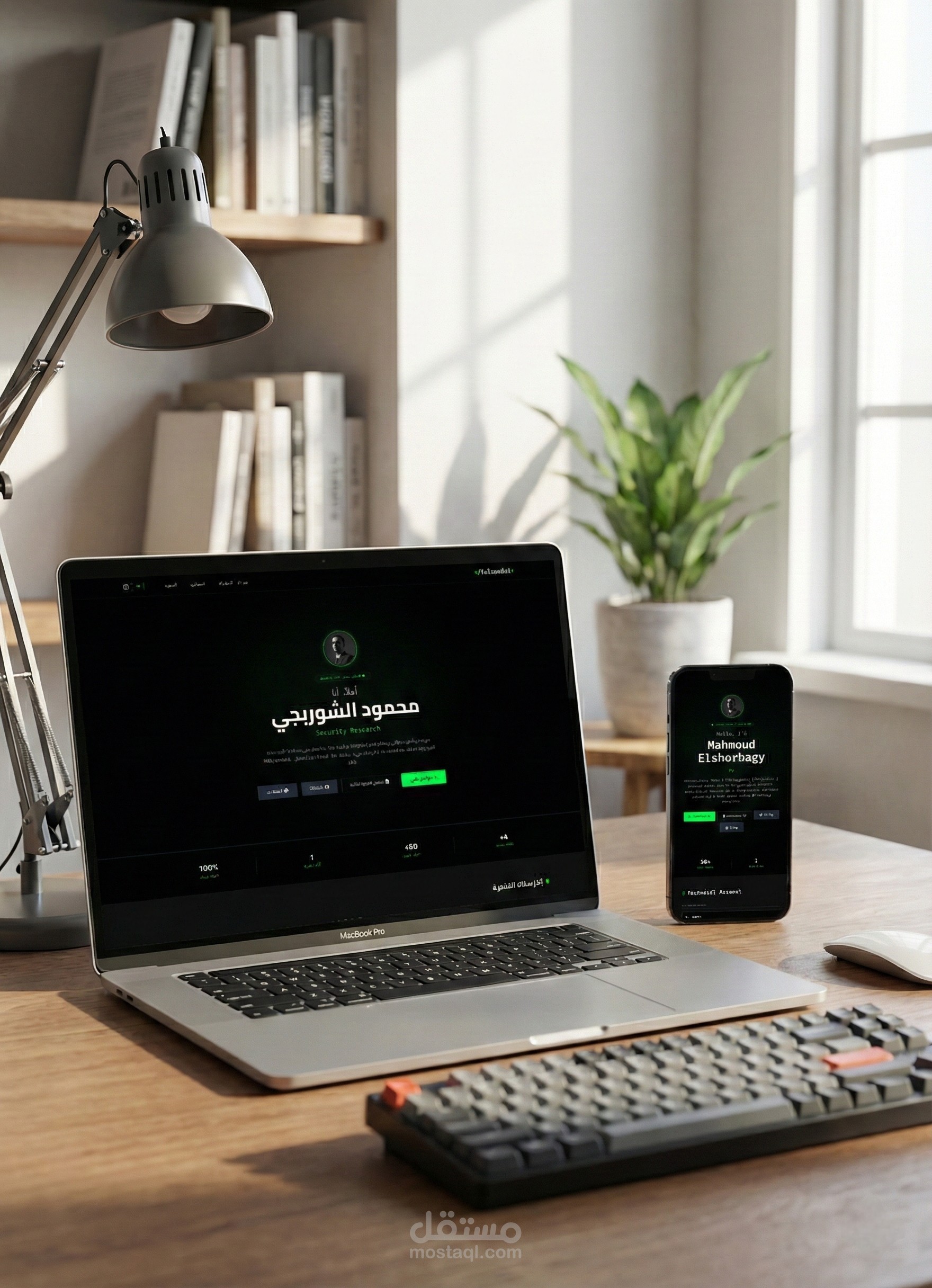 تصميم وتطوير موقع شخصي (Portfolio) متجاوب وسريع - من الصفر