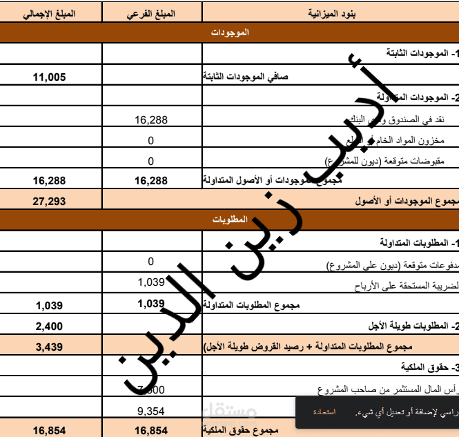 عمل دراسات جدوى للمشاريع