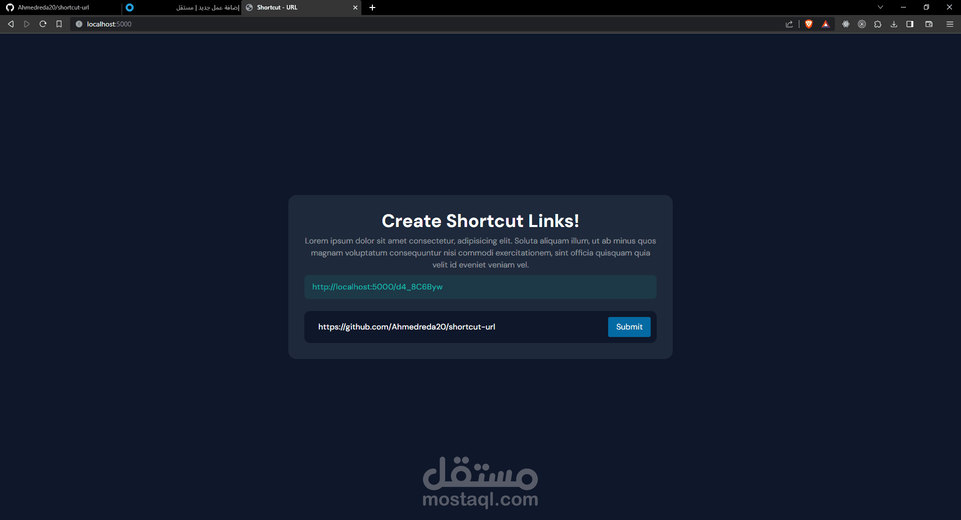 سكريب اختصار روابط Shortcut url
