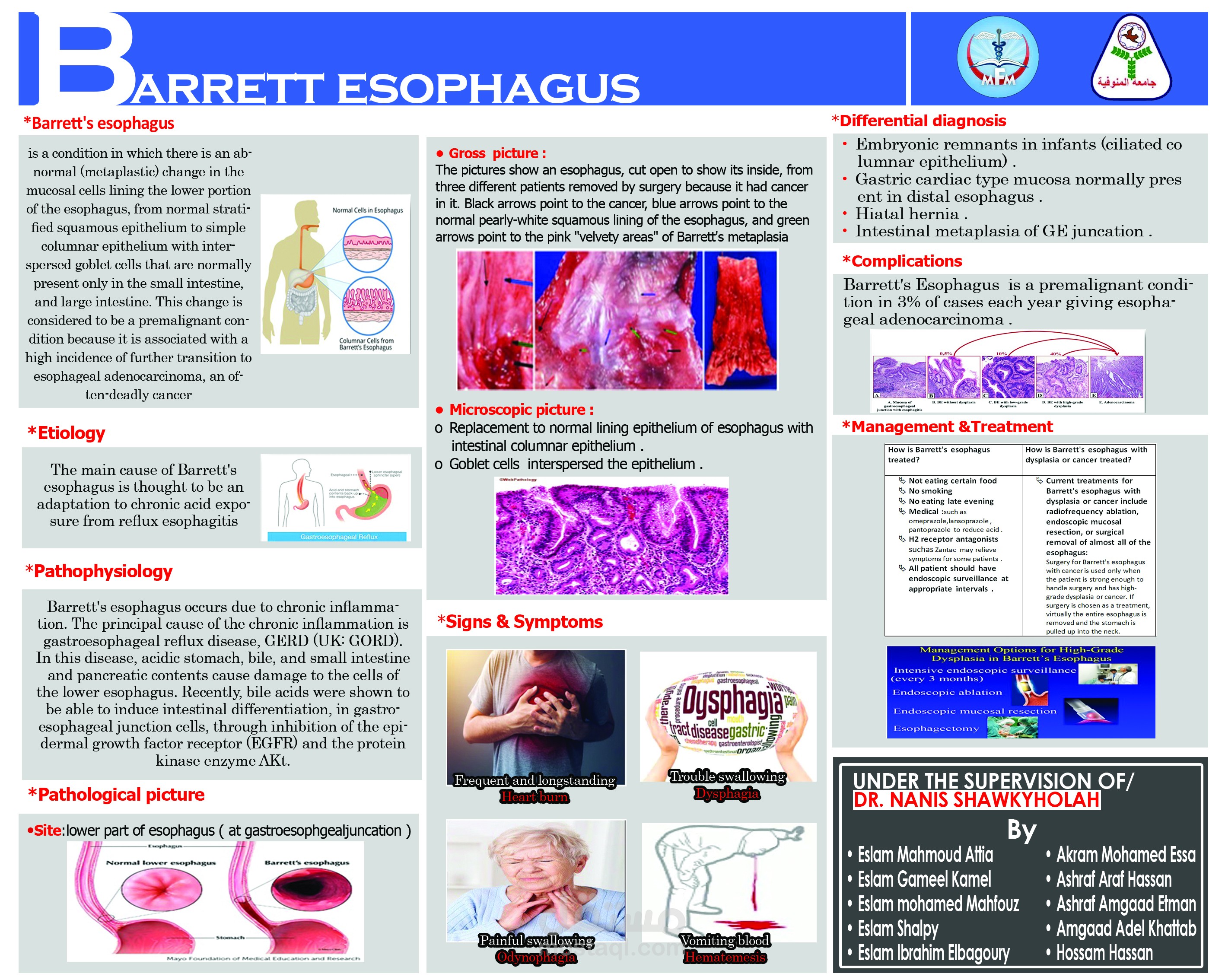 بوستر بحث علمي (طبي) مقاس 100سم×80سم