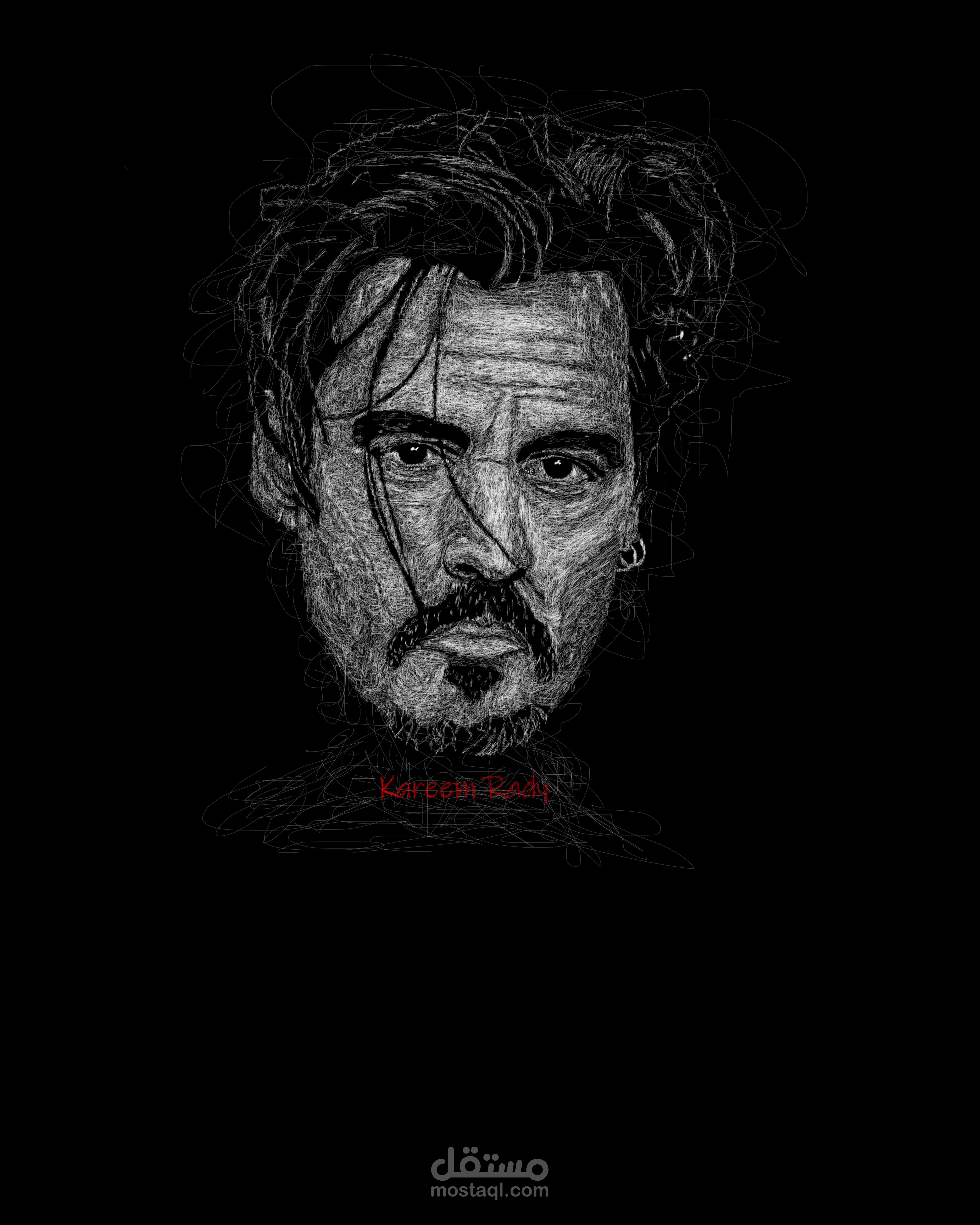 Scribble Art - Johnny Depp