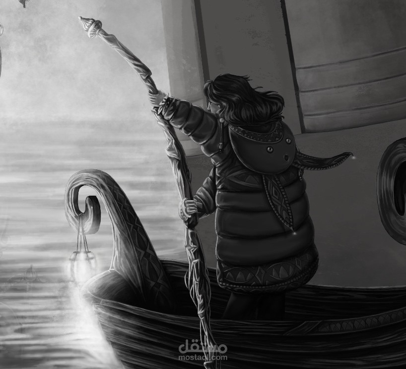 كونسبت ارت وتصميم شخصية وخلفية