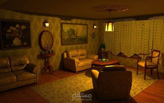 غرفة جلوس كلاسيكية