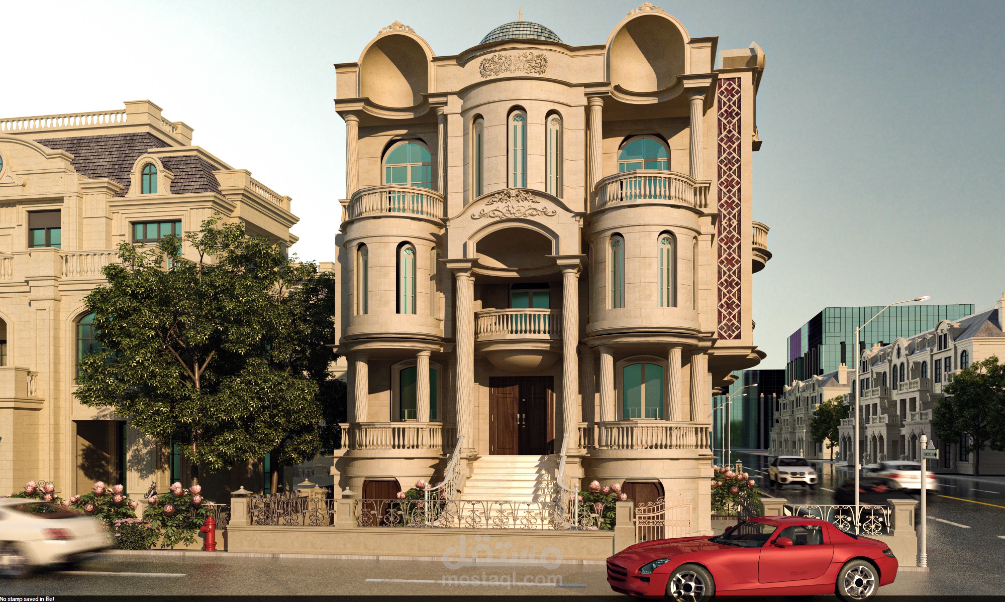 فيلا على الطراز الرومانسكى ا/صلاح جوسان