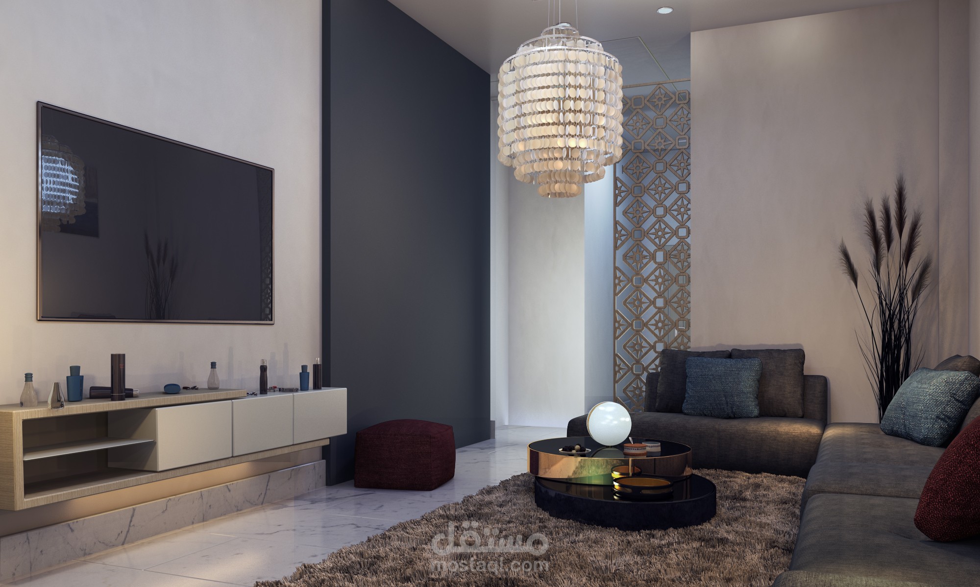 التصمم الداخلى لمنزل ا/على الخواهرى