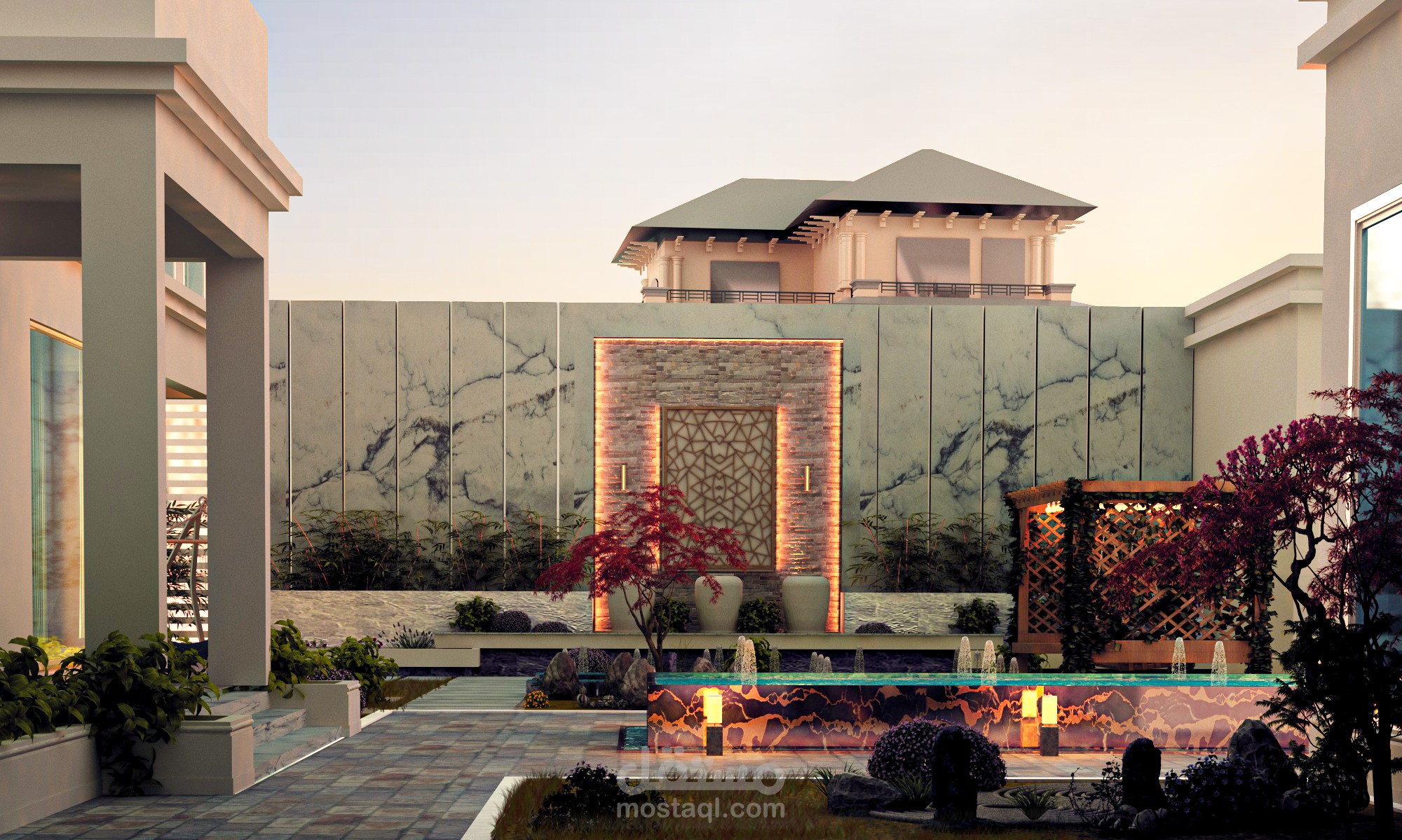 التصمم الخارجى لمنزل ا/حميده اسماعيل الحريزي