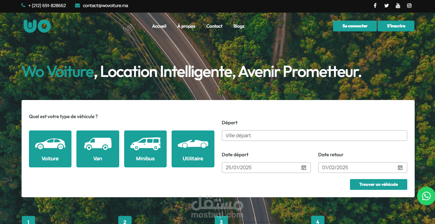 إنشاء منصة لكراء السياراة