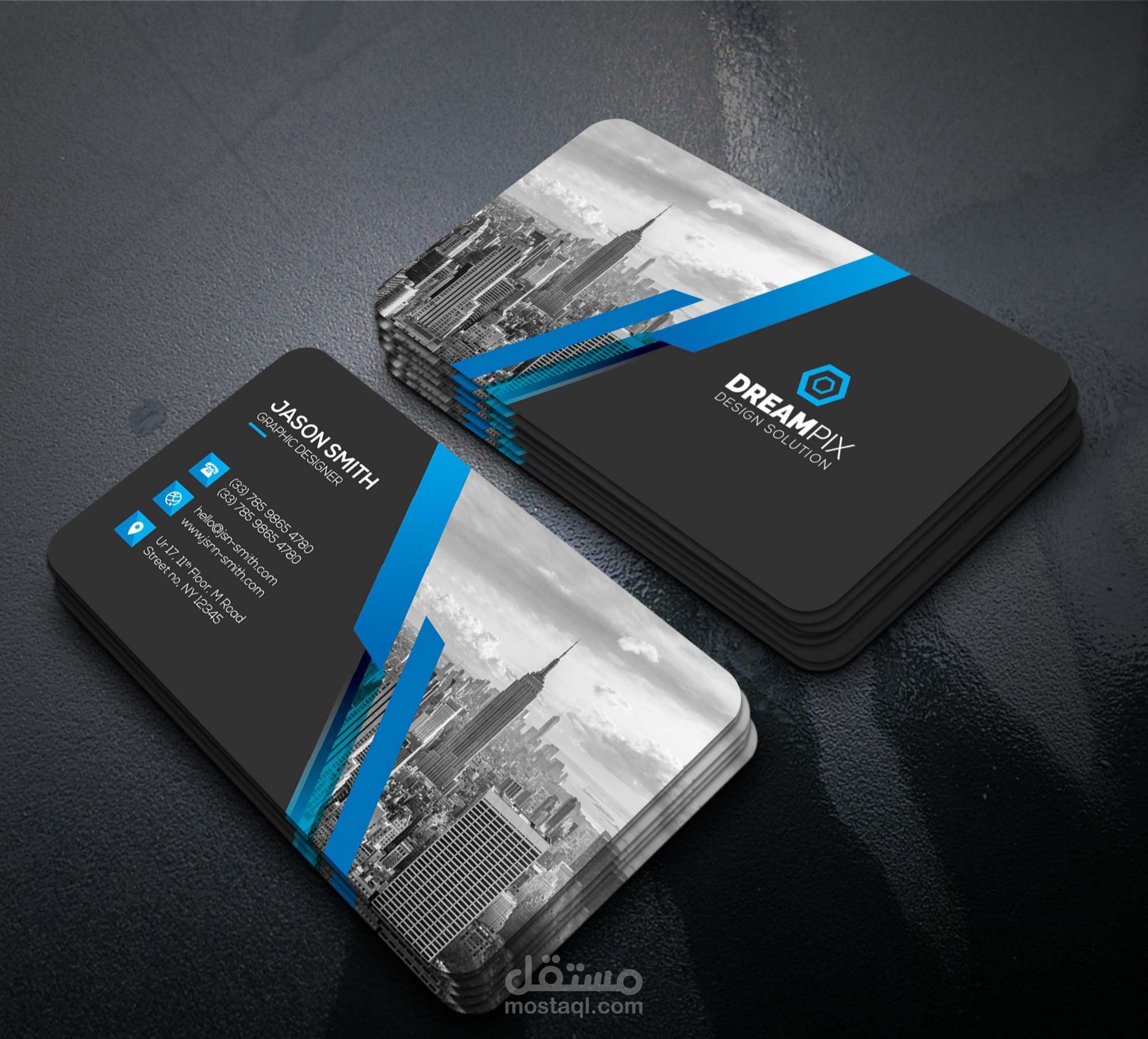 تصميم بطاقة بزنس كارد لشركة عقارات