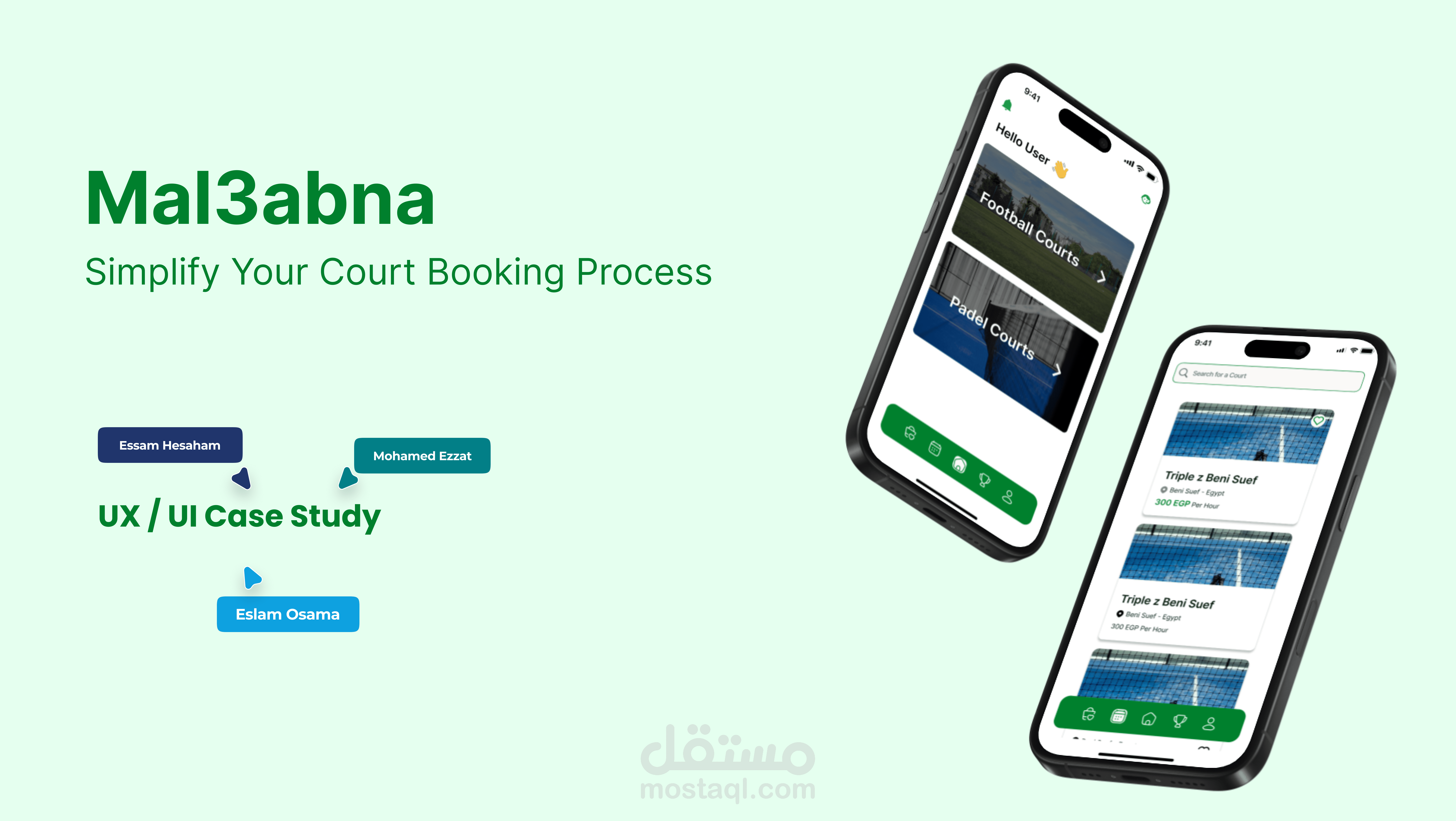UX Case Study for mobile app (Mal3abna)