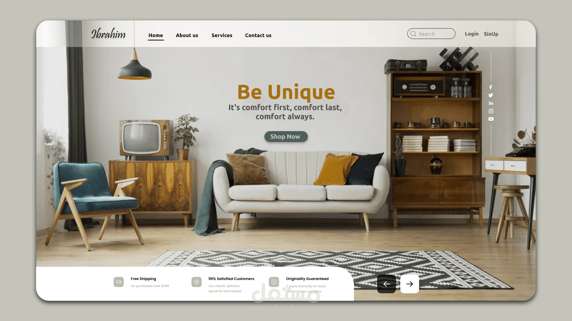 Decorations landing page