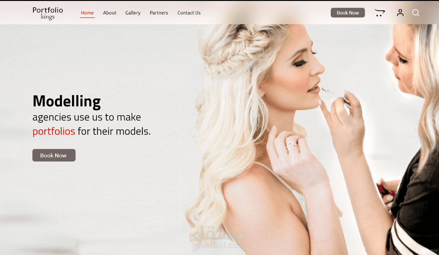 تصميم ويب سايت كامل لاندينج بيج لفوتوسيشن وموديلز