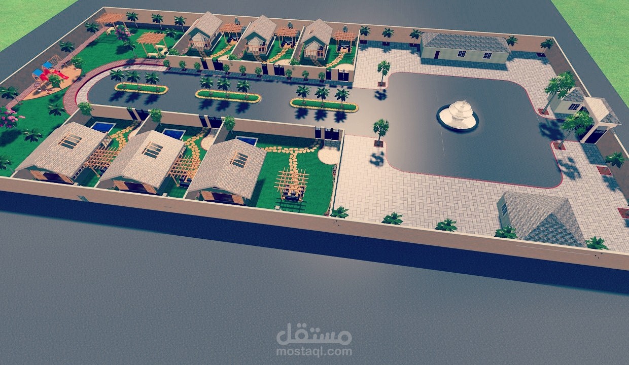 لاندسكيب لحدائق ومنتزهات واستراحات