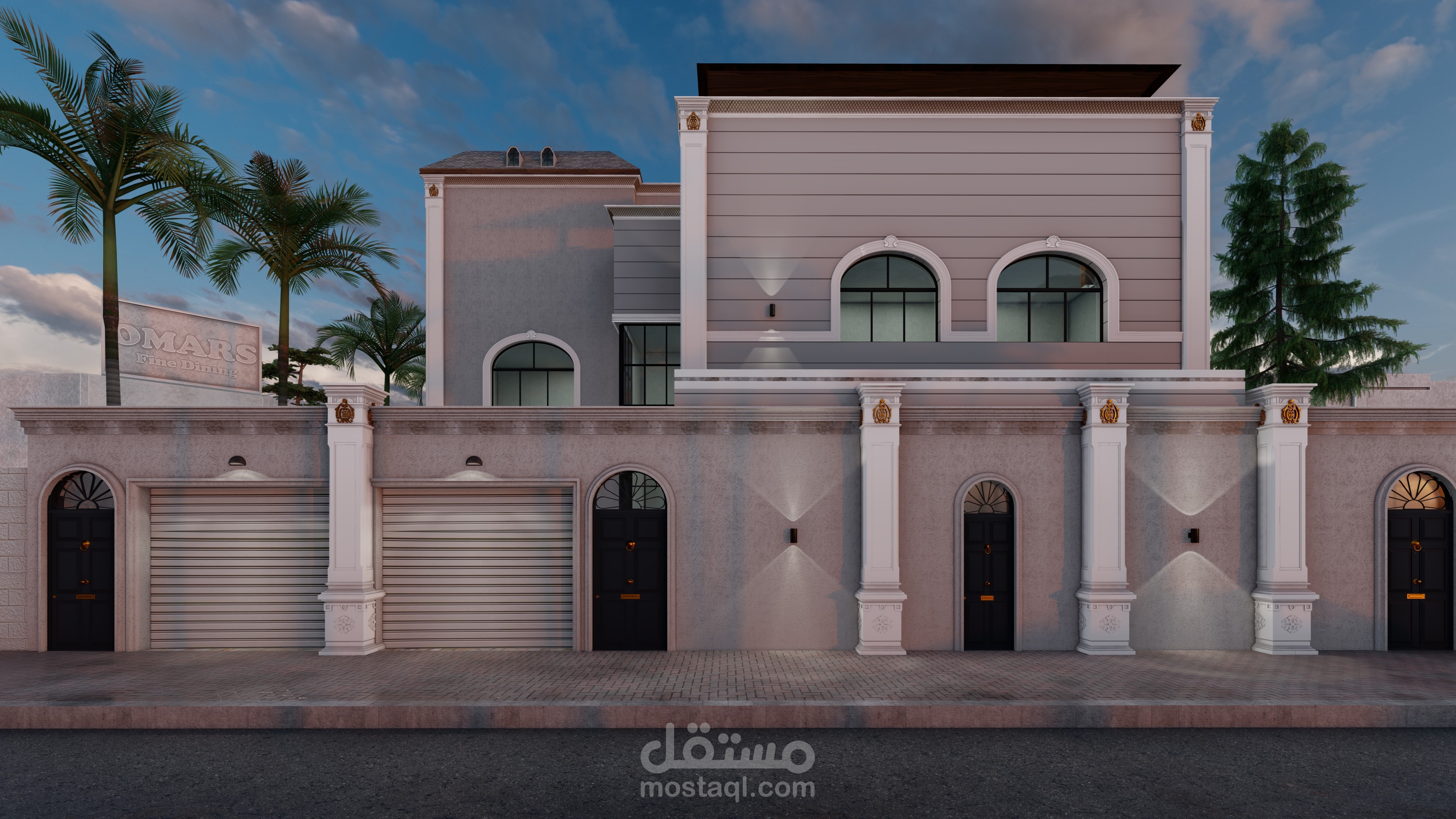 تصميم واجهة فيلا نيو كلاسيك