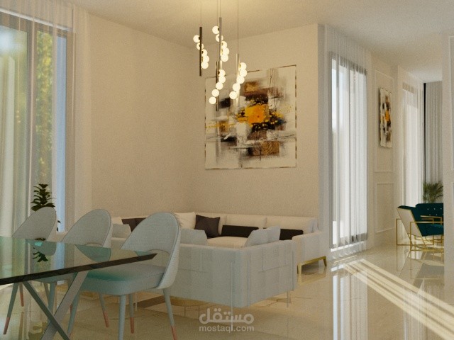 تصميم داخلي لغرفة جلوس