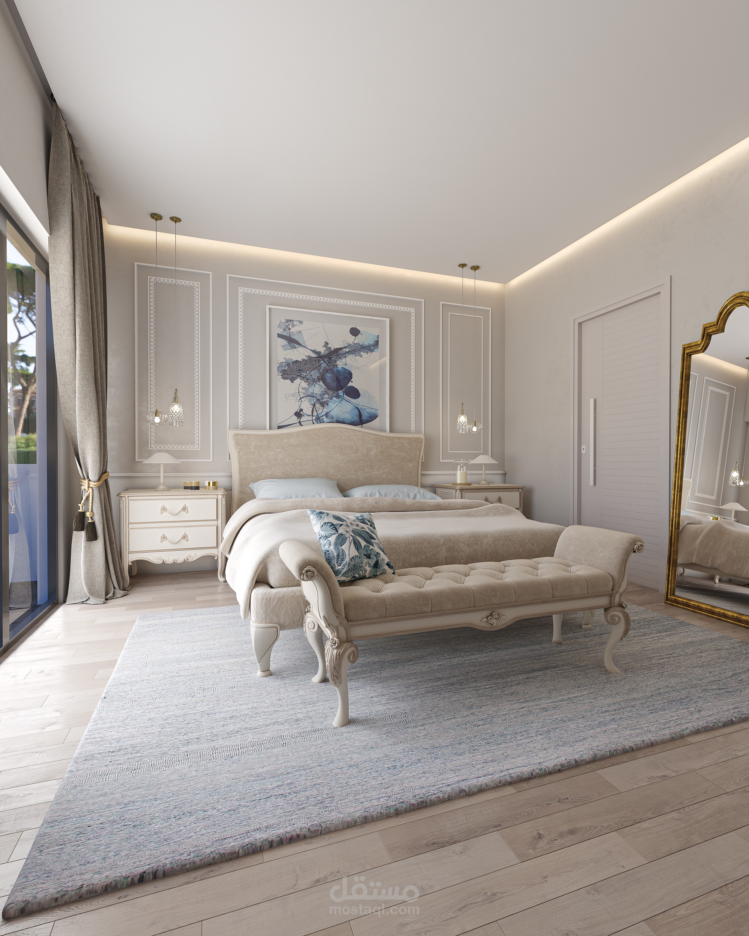 غرفة نوم نيوكلاسيك