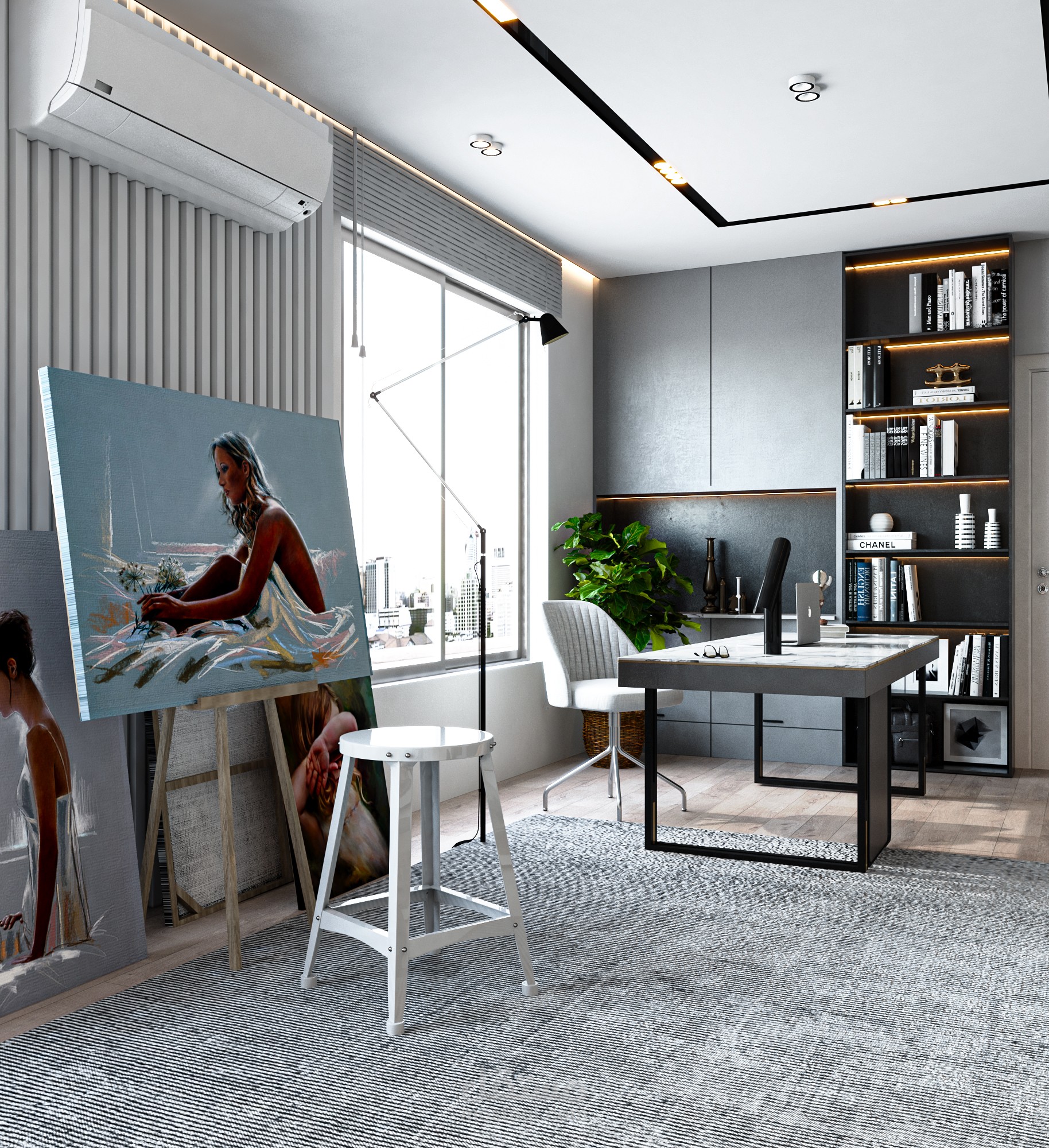 تصميم غرفة مكتب