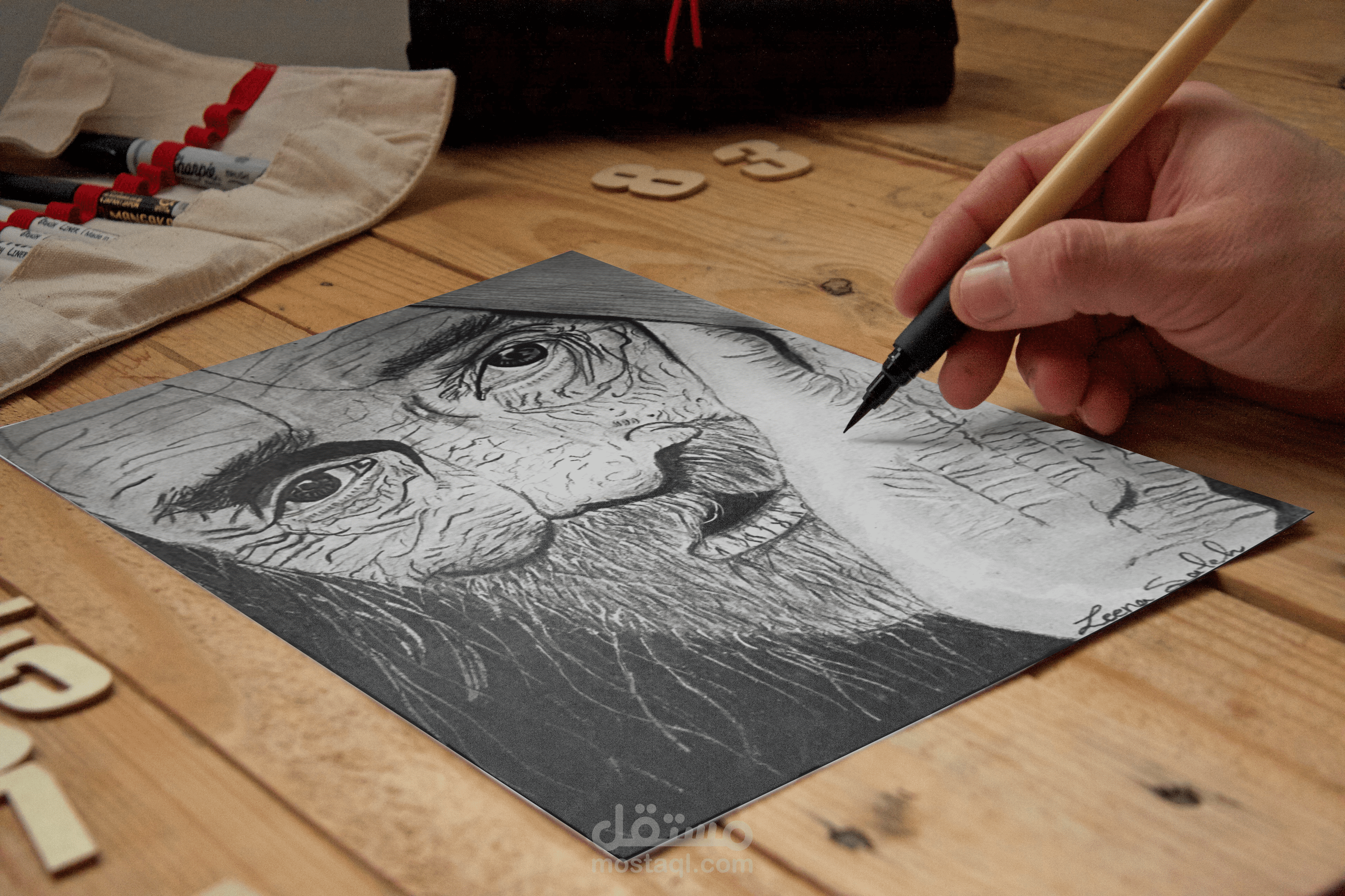 Old Man - Pencil Sketch Portrait