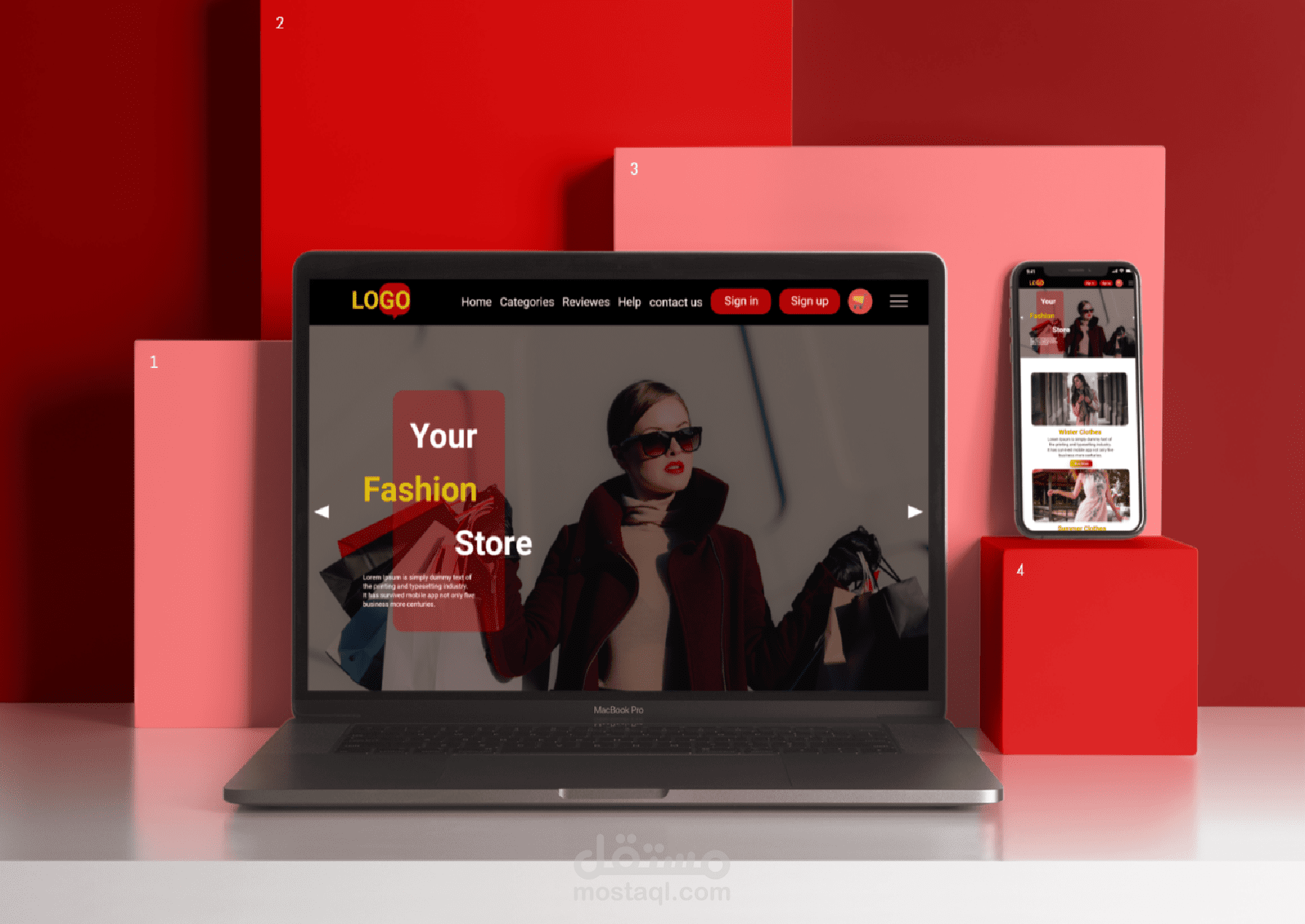 تصميم مواقع ويب وتطبيقات جوال UI/UX