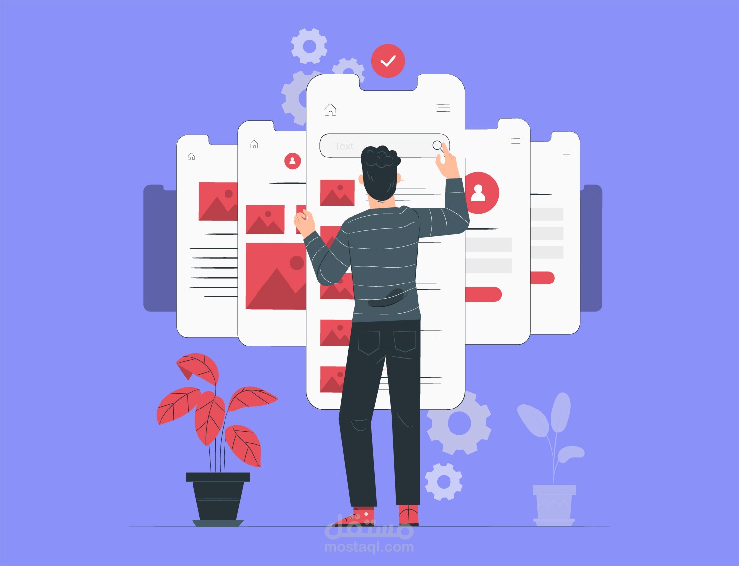 Motion graphics Character ux ui