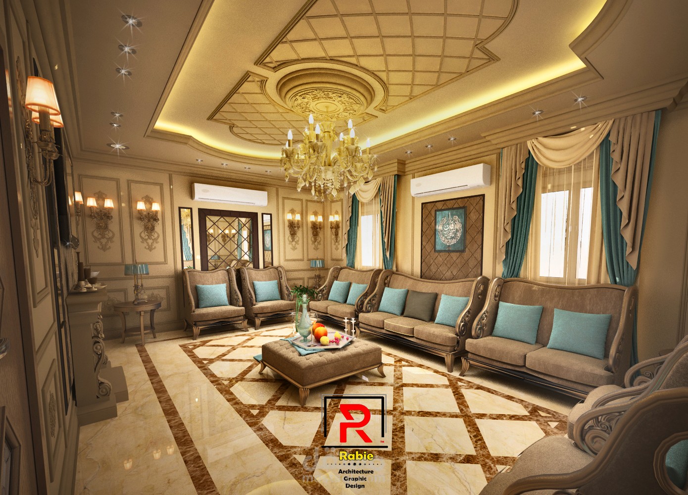 مجلس رجال بفيلا بالسعودية