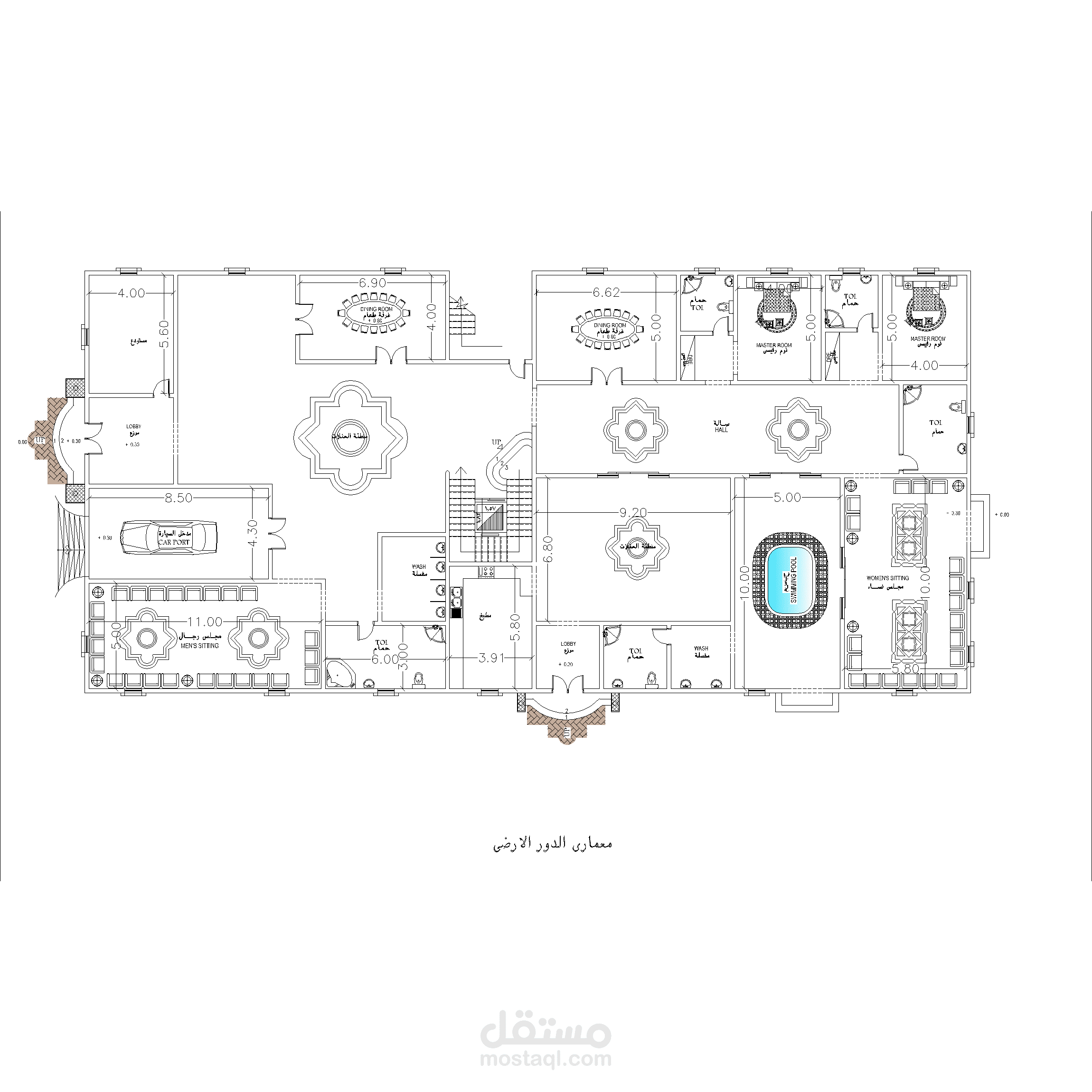 تصميم معماري فيلا سكنية بالسعودية