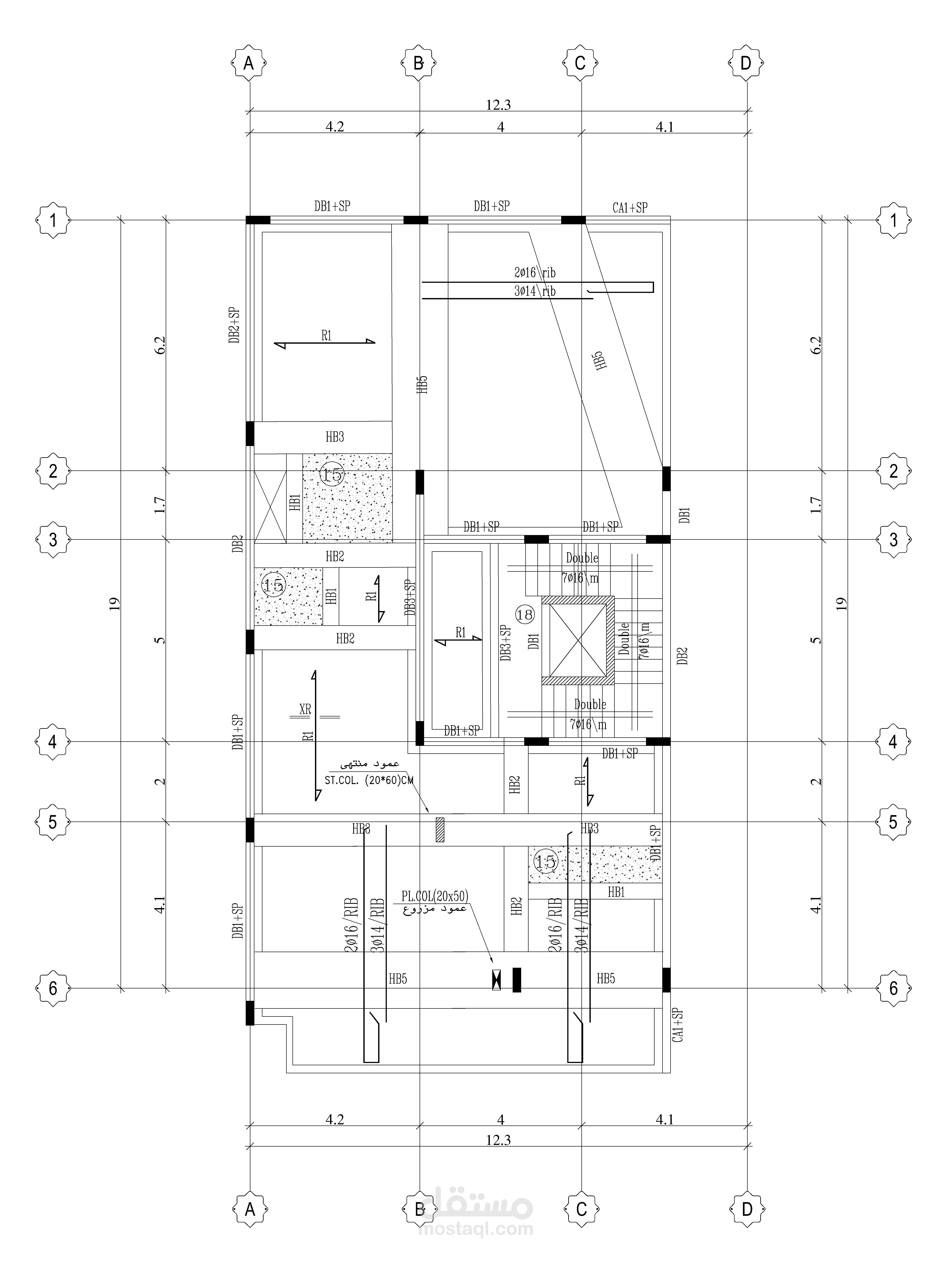 تصميم انشائي واستخراج اللوحات الانشائية بالكود السعودي