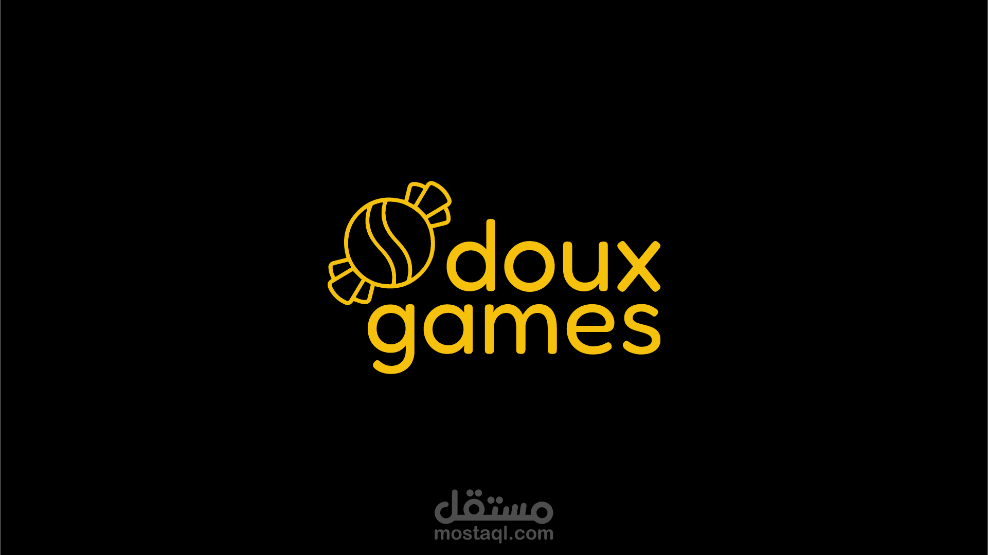 تصميم شعار شركة doux games ستوديو تصميم ألعاب