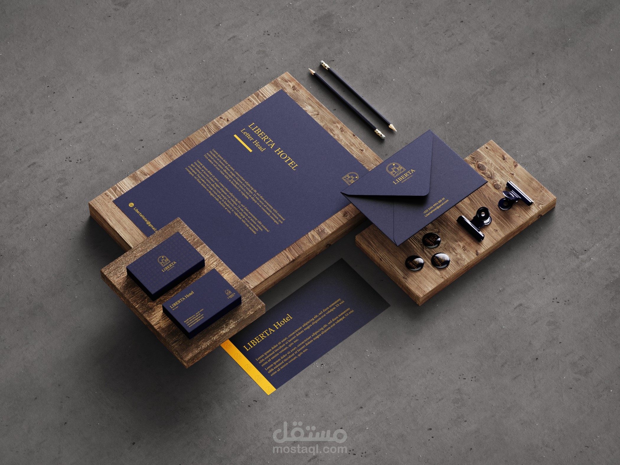 تصميم هوية بصرية لفندق Liberta