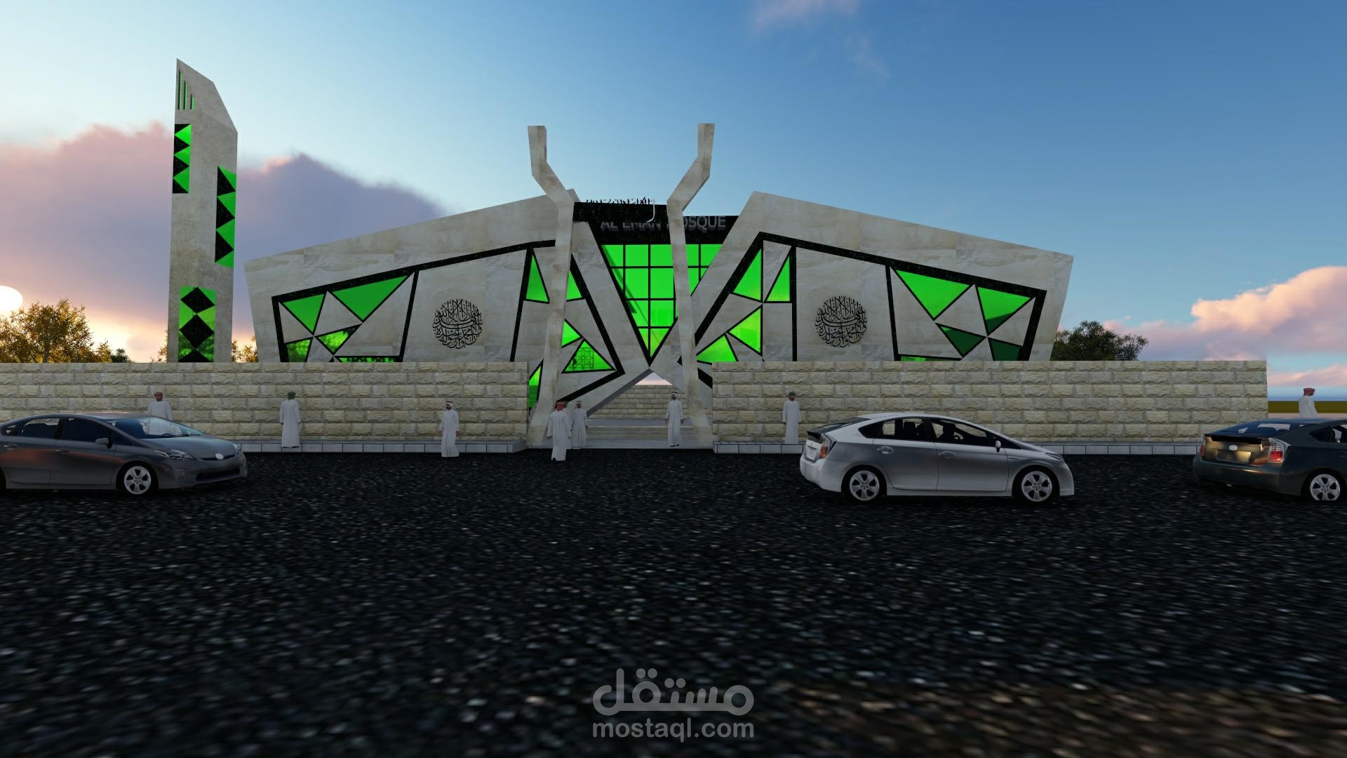 تصميم مسجد على الطراز الحديث