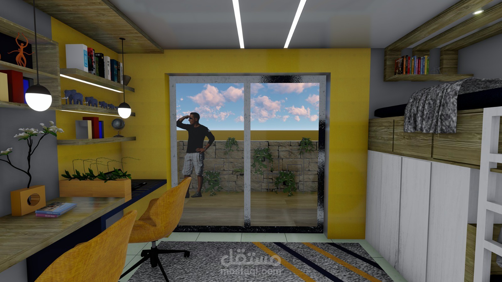 تصميم داخلي  غرفة نوم