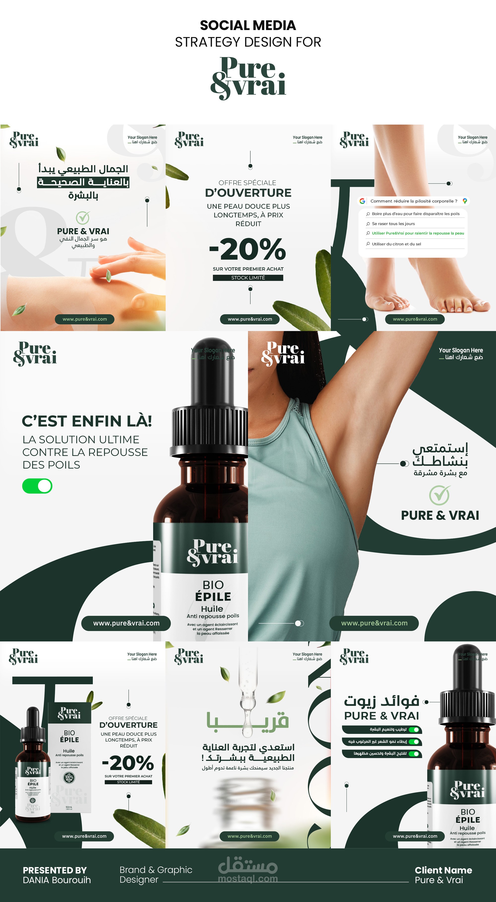 Social media posts - Pure&Vrai