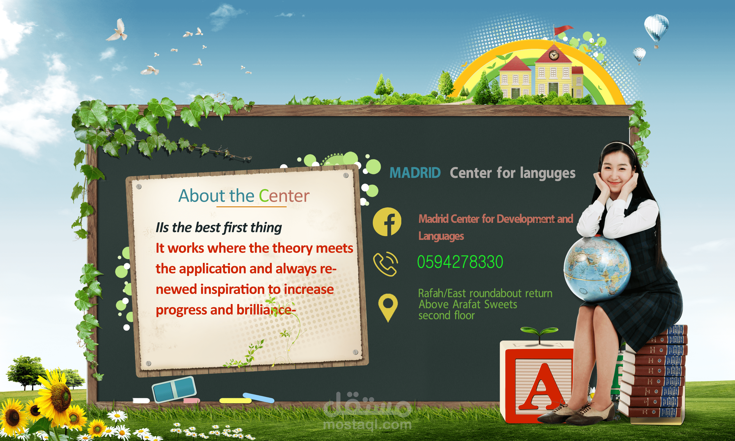 تصميم بالفوتوشوب لمركز مدريد