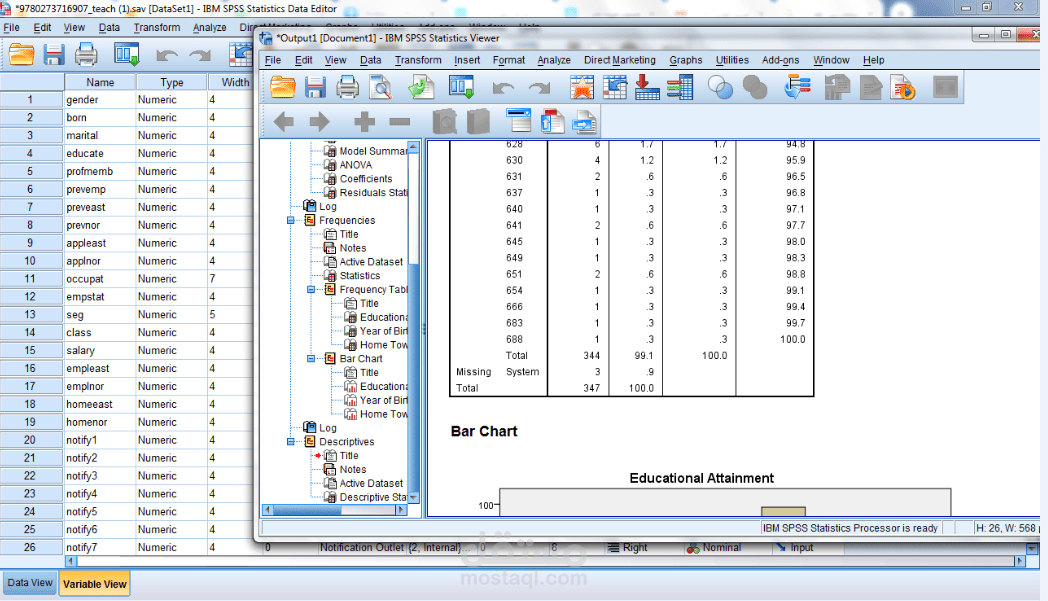 تحليل البيانات باستخدام برنامج SPSS