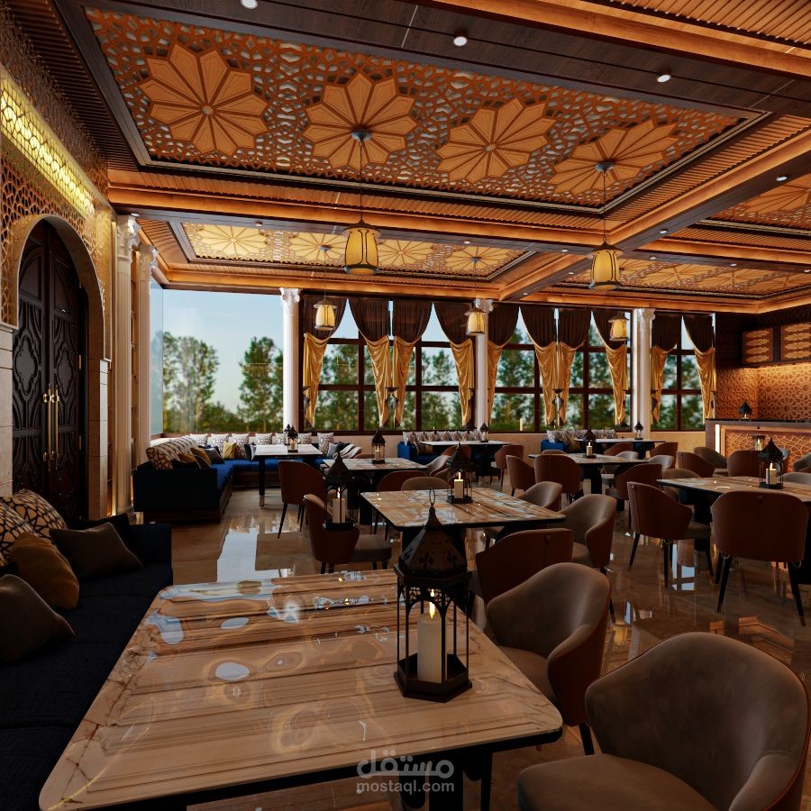 تصميم مطعم بطابع اسلامي