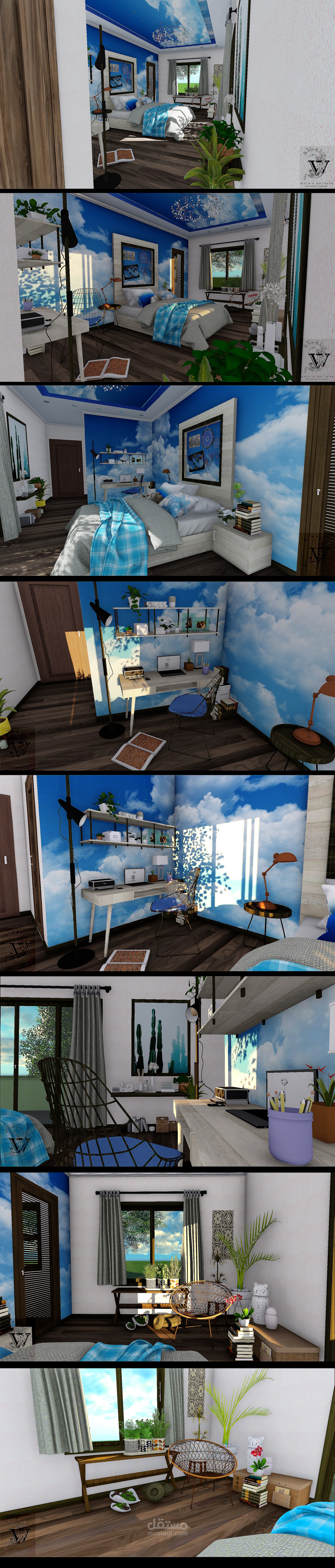 تصميم داخلي لغرفة نوم