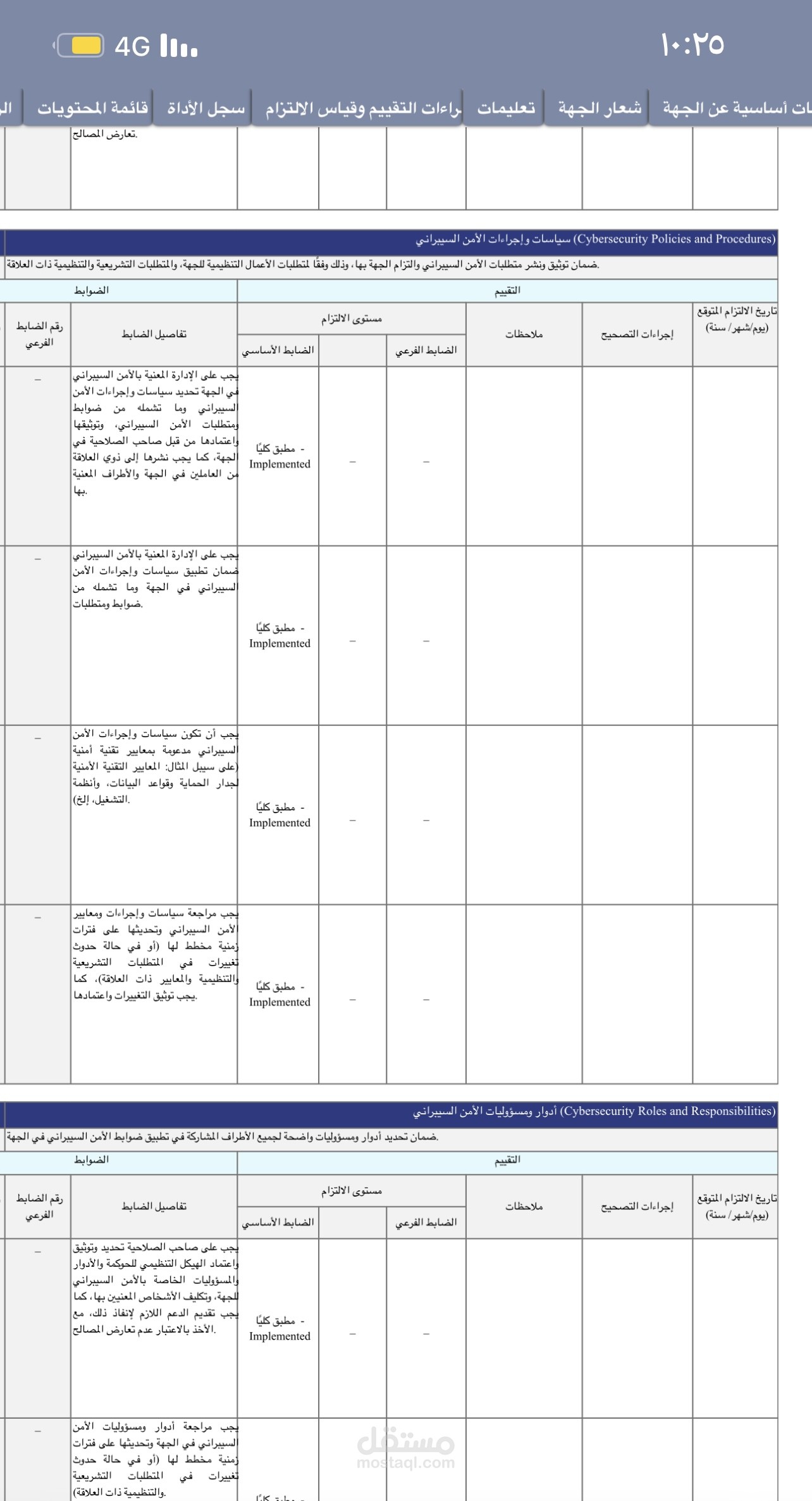 عمل GAP Assessment