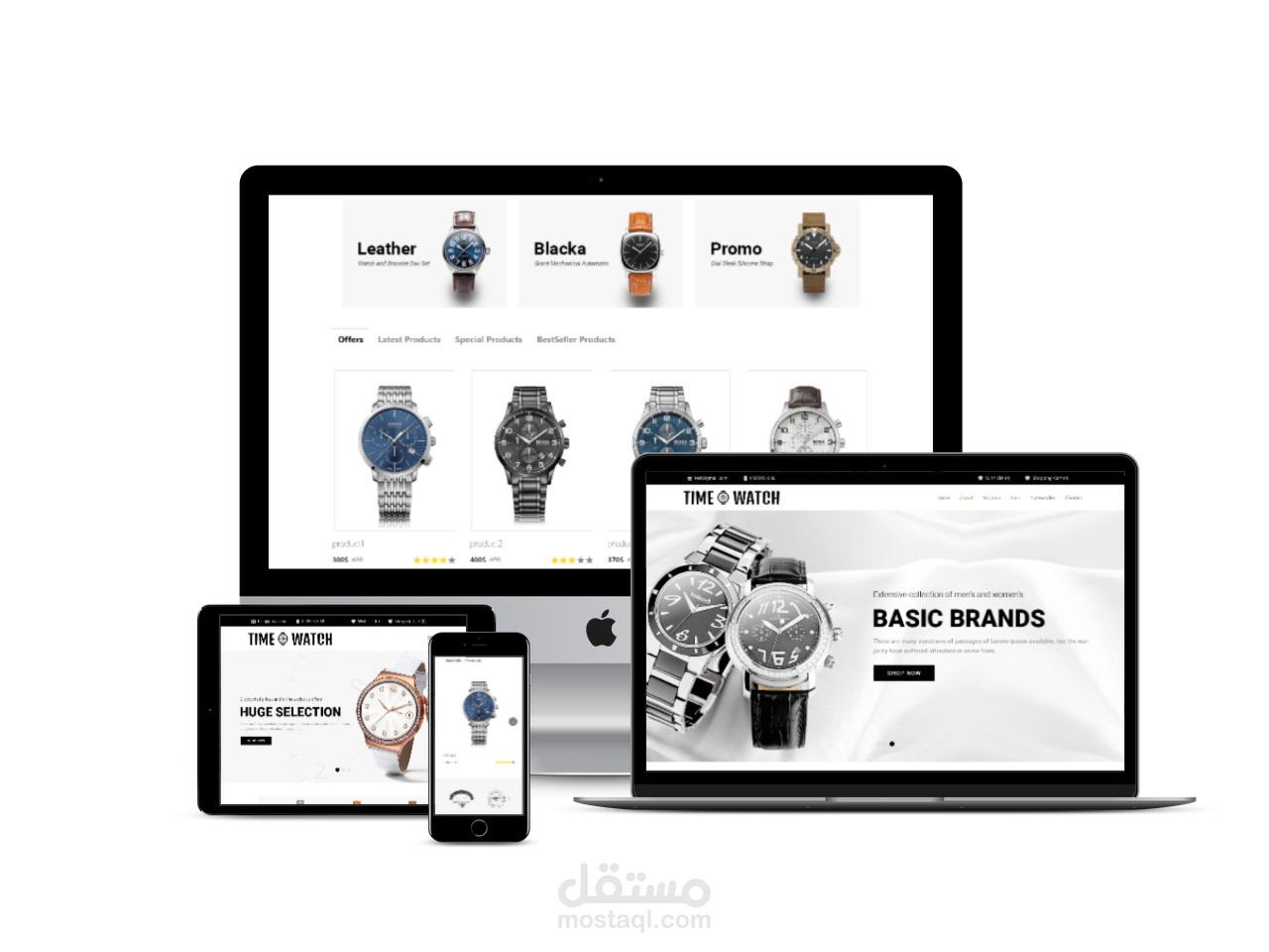 متجر ساعات ( react ecommerce)