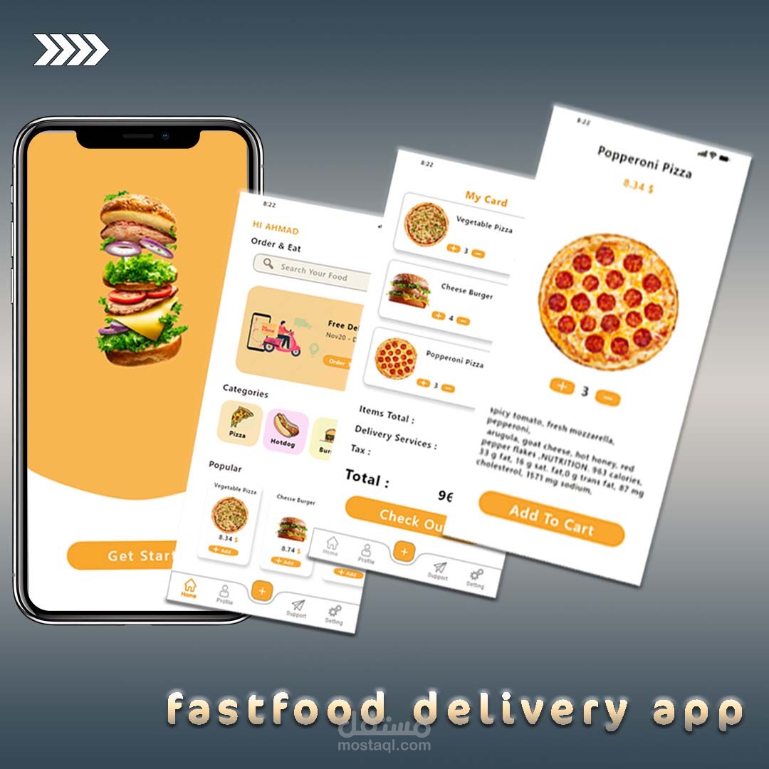 UI UX  for a  Resturant App