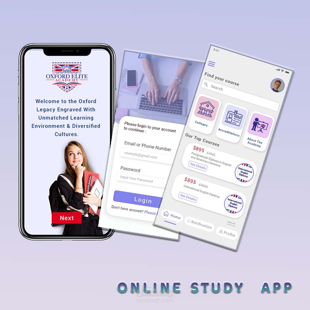 ui ux for a learn online app