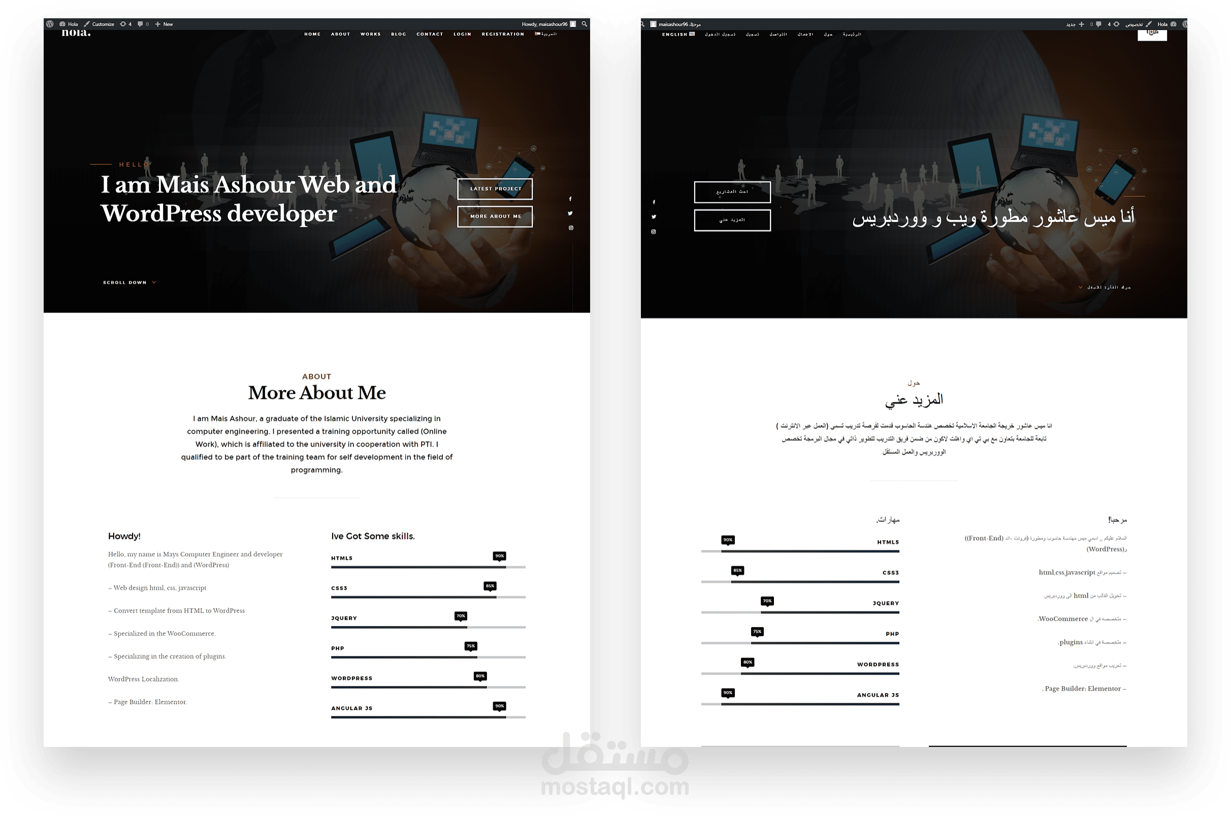 تحويل قالب HTML الى ووردبريس وتعريبه