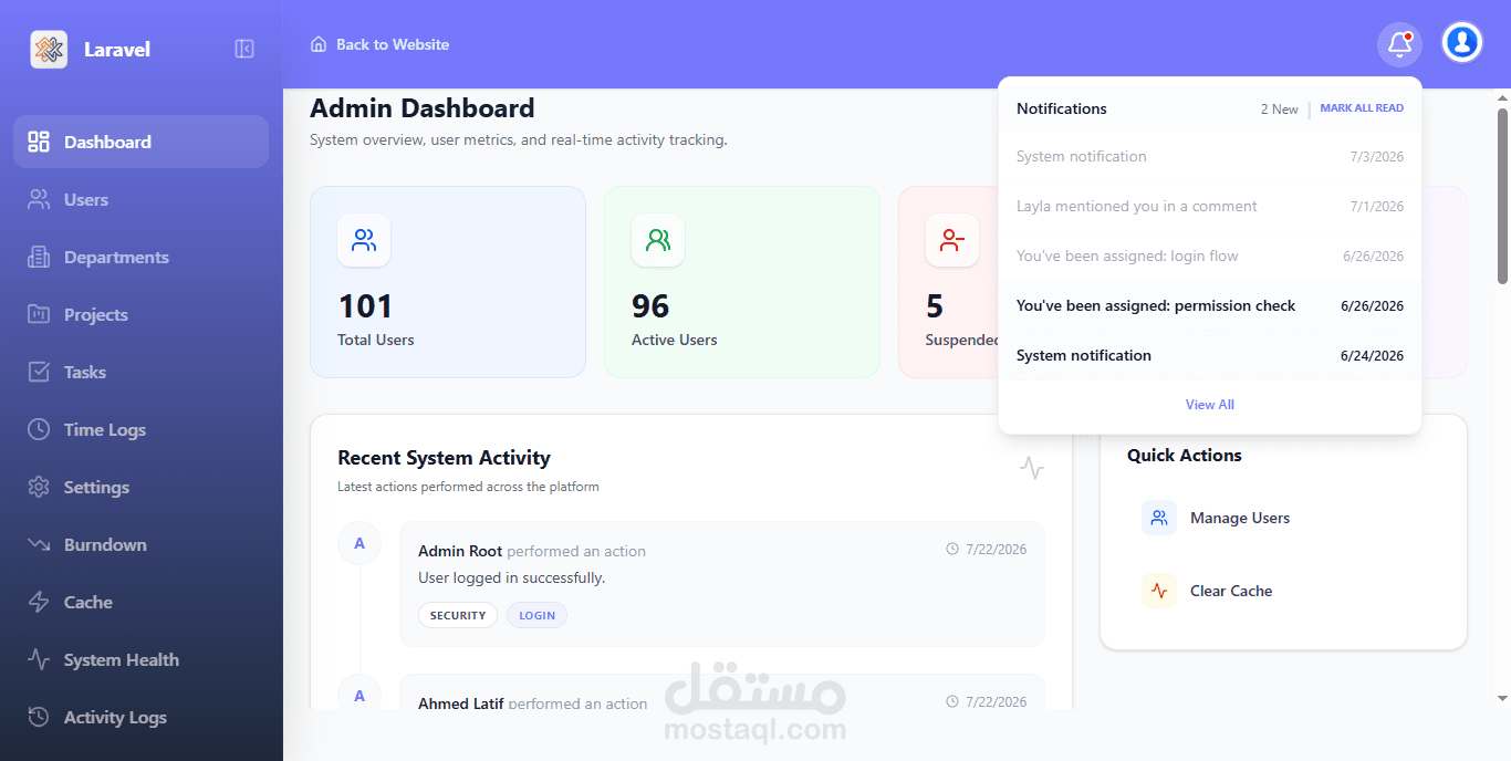 Enterprise Project Management & Time Tracking System