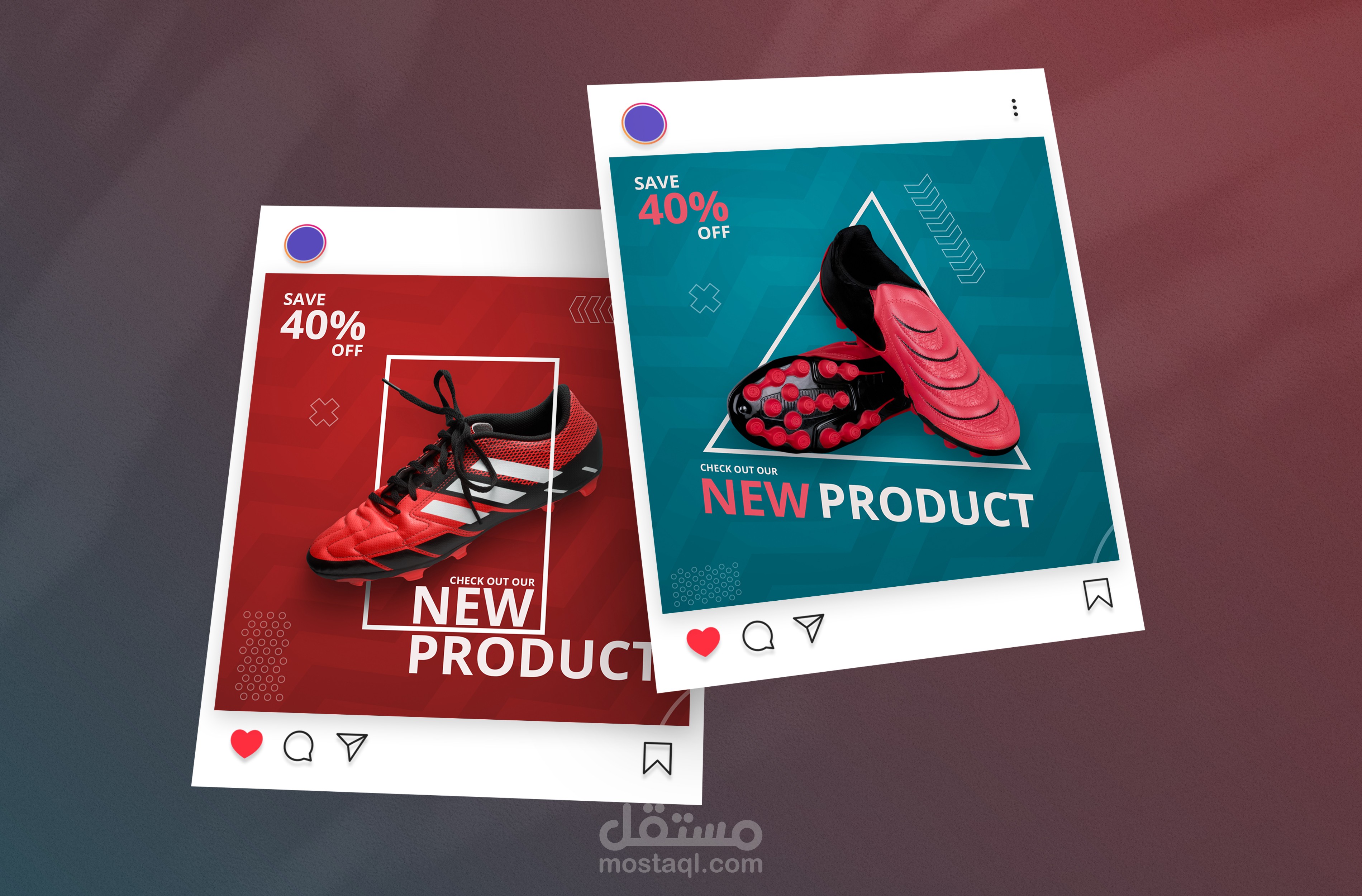 تصميم سوشيال ميديا (حذاء رياضي)