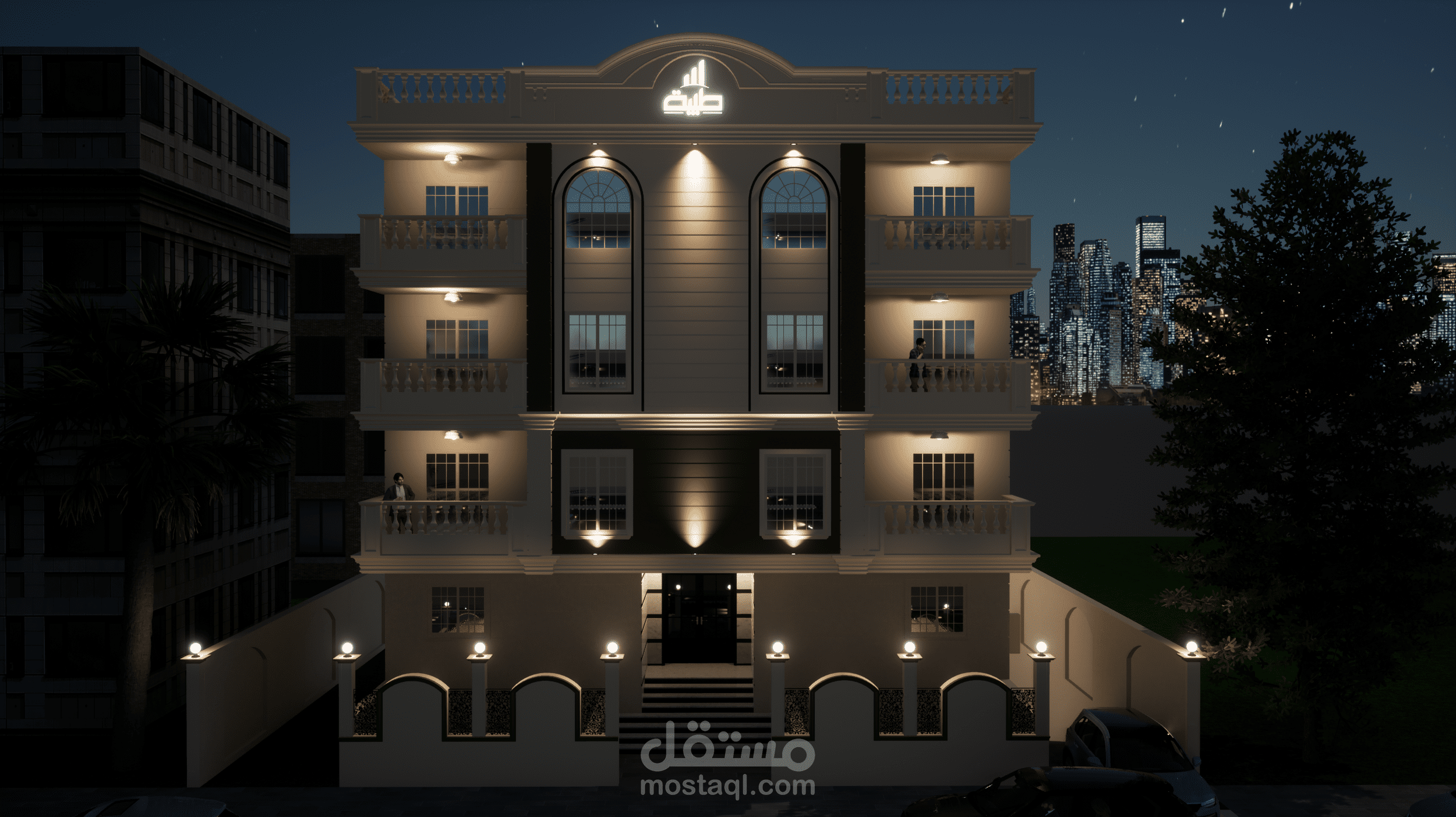 تصميم عماره سكنيه بمدينة العبور