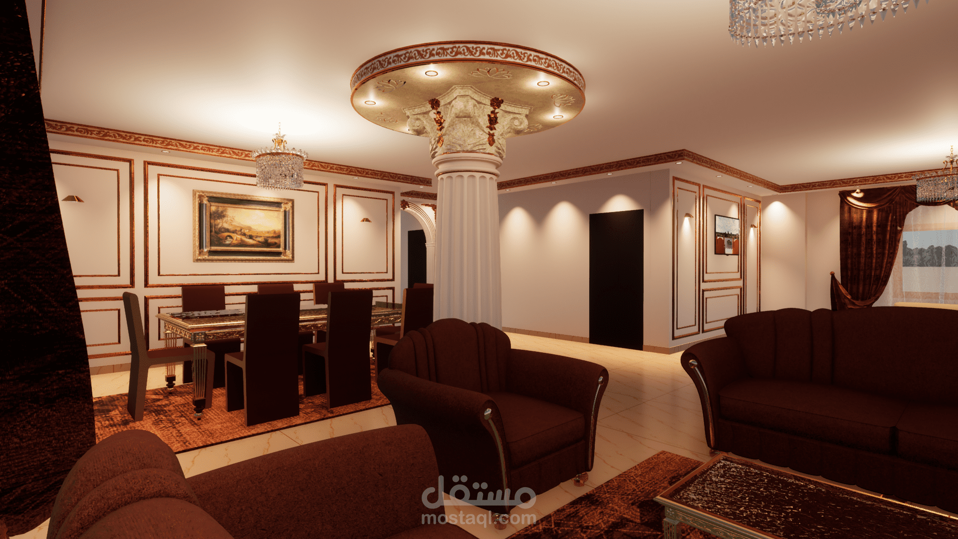 تصميم دور ارضي بمدينة ٦ اكتوبر