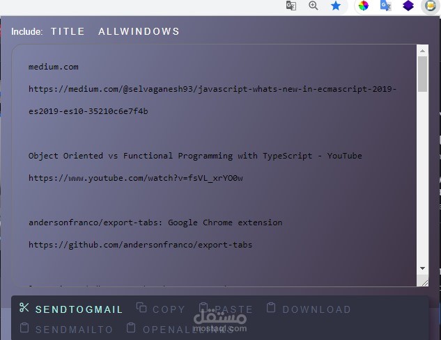 chrome extension for tabs managment
